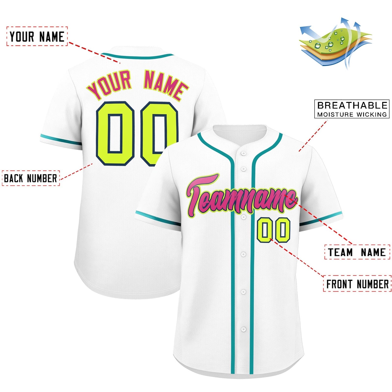 Custom White Classic Style Stitched Sports Uniform Personalized For Teams Lightweight Baseball Jersey| KXKSHOP