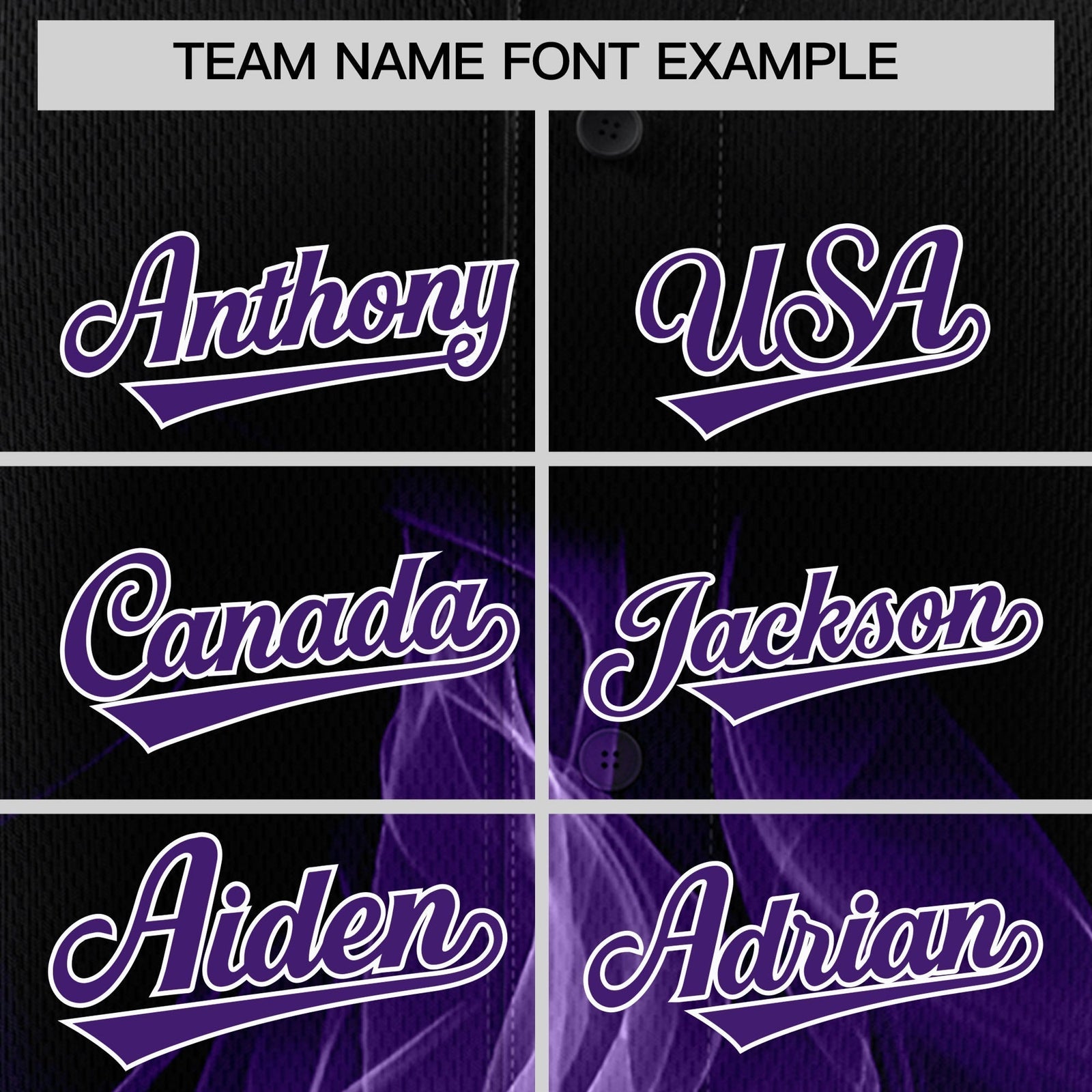 Custom Black Purple White Flame Graffiti Pattern Personalization Baseball Jersey| KXKSHOP