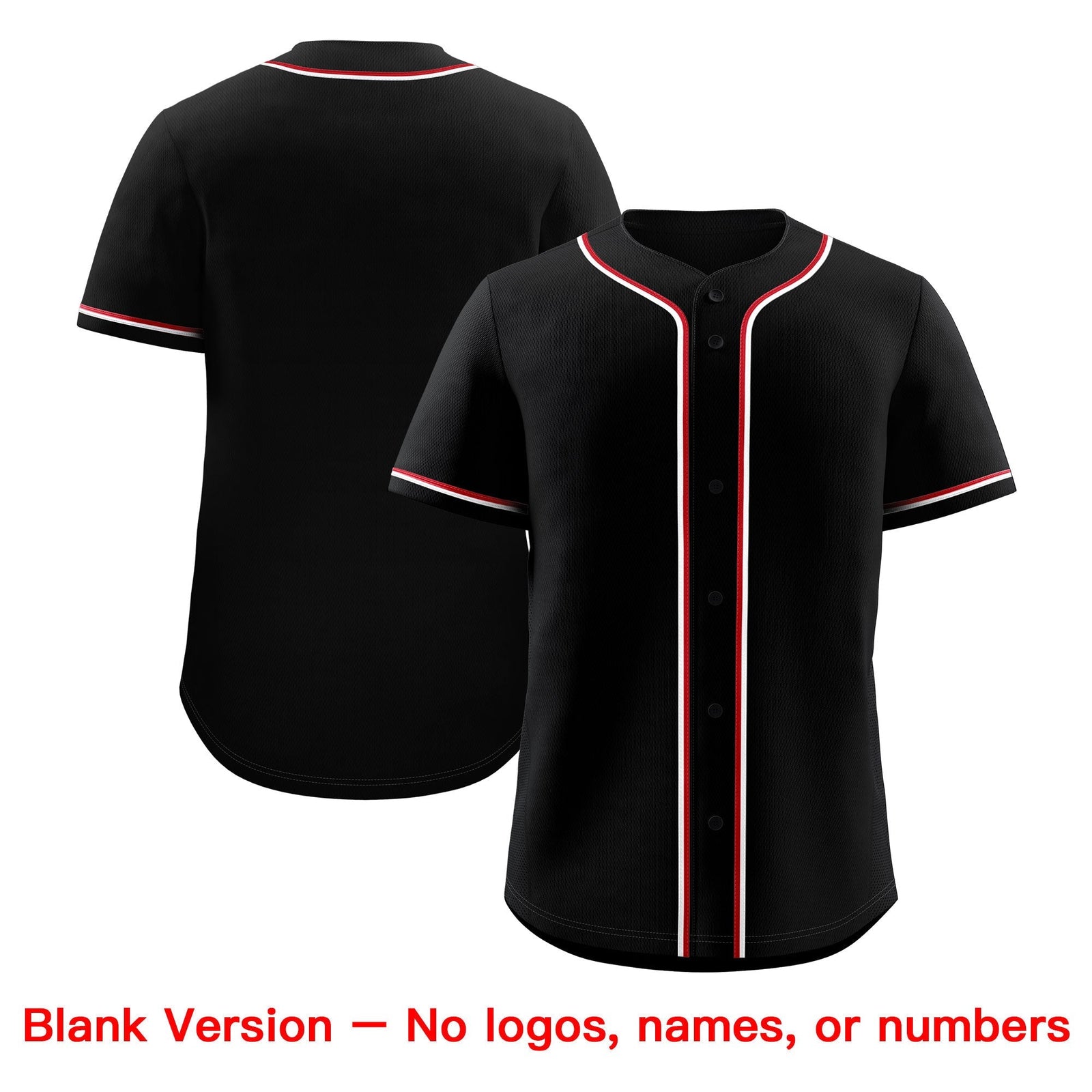 Custom Black Red Classic Style Stitched Sports Uniform Personalized For Teams Baseball Jersey| KXKSHOP