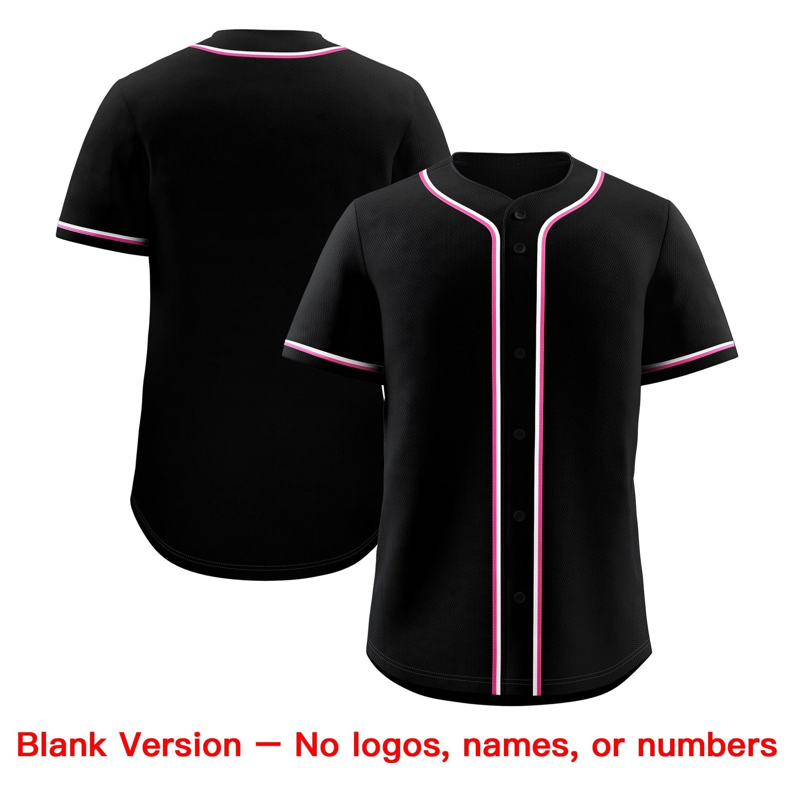Custom Black Pink Classic Style Stitched Sports Uniform Personalized For Teams Baseball Jersey| KXKSHOP