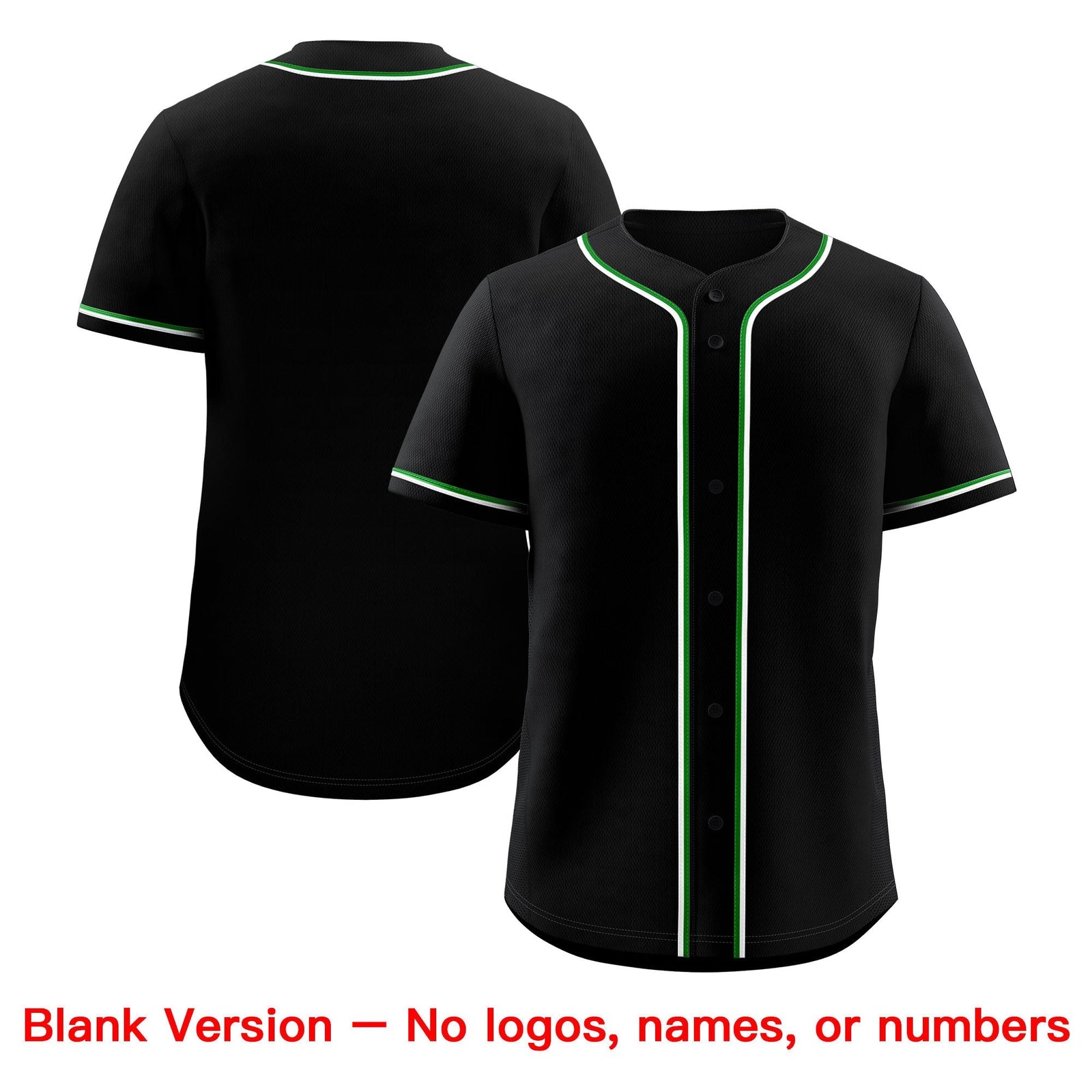 Custom Black Kelly Green Classic Style Stitched Sports Uniform Personalized For Teams Baseball Jersey| KXKSHOP