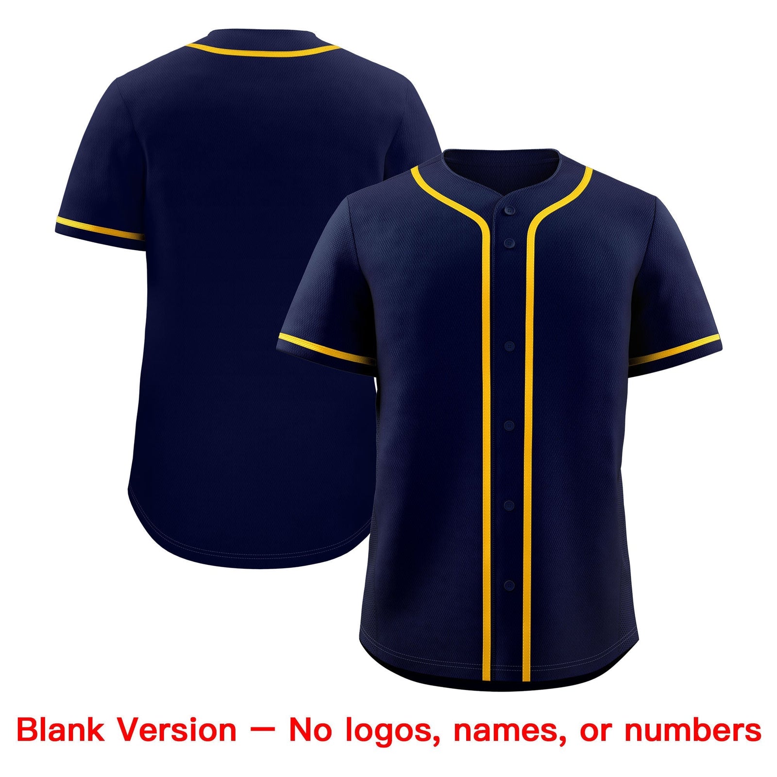 Custom Navy Yellow Classic Style Stitched Sports Uniform Personalized For Teams Baseball Jersey| KXKSHOP