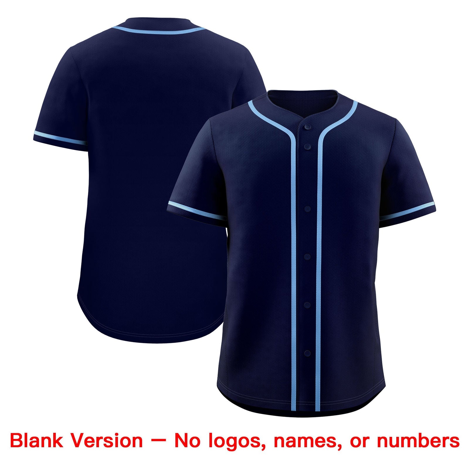 Custom Navy Powder Blue Classic Style Stitched Sports Uniform Personalized For Teams Baseball Jersey| KXKSHOP