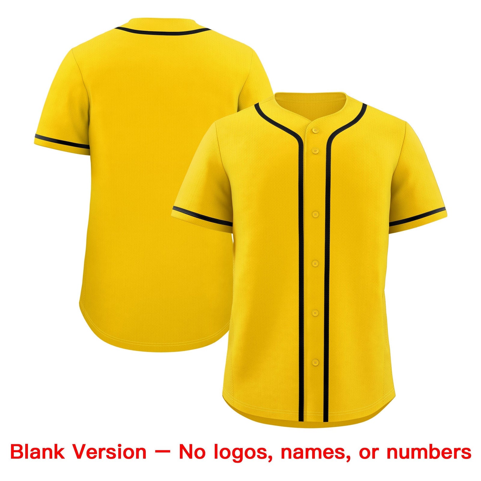 Custom Yellow Black Classic Style Stitched Sports Uniform Personalized For Teams Baseball Jersey| KXKSHOP