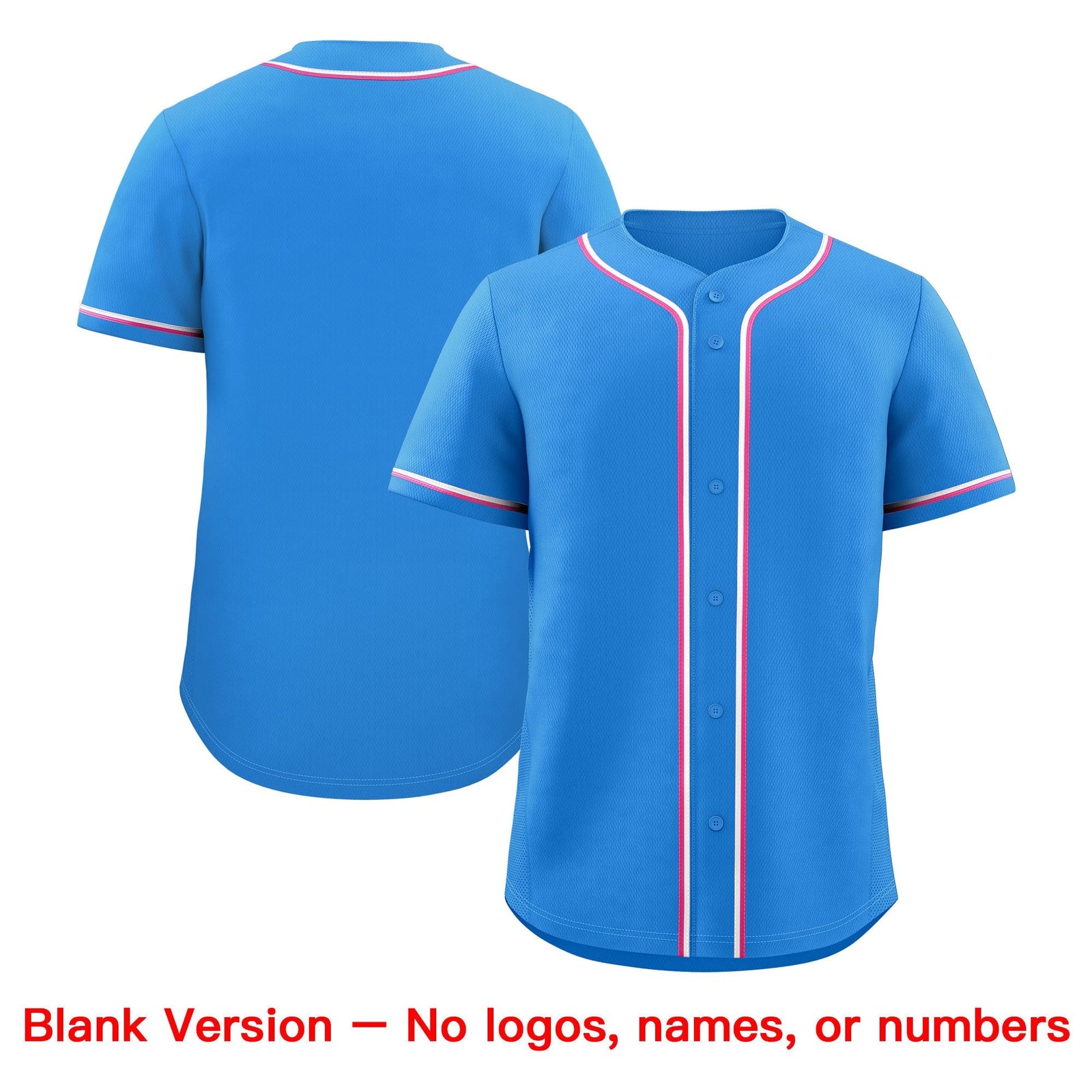 Custom Light Blue Pink White Classic Style Stitched Sports Uniform Personalized For Teams Baseball Jersey| KXKSHOP
