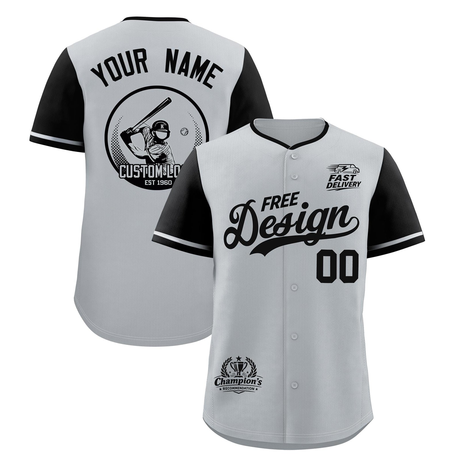 Custom Gray Black Classic Style Stitched Sports Uniform Personalized For Teams Baseball Jersey| KXKSHOP