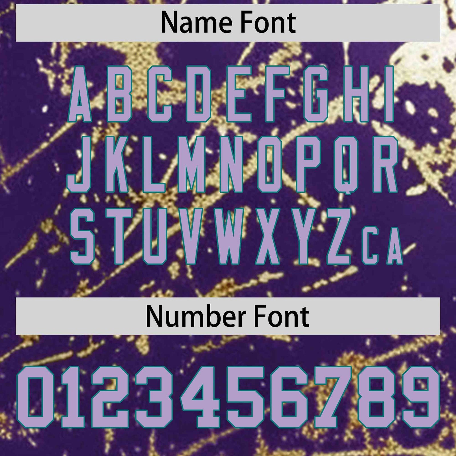 Custom Purple Light Purple Metallic Gold Splatter Breathable&Wrinkle-Resistant Baseball Jersey