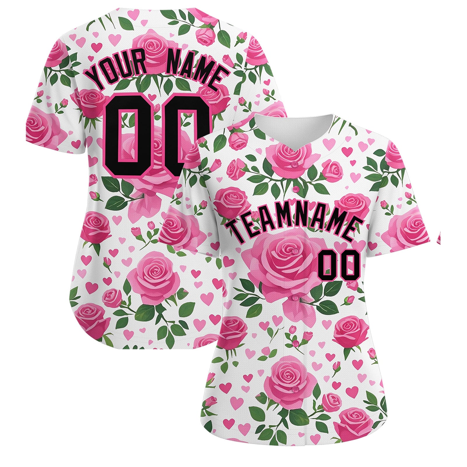Custom White Black Breast Cancer Awareness Month Pink Ribbon Authentic Baseball Jersey for Women