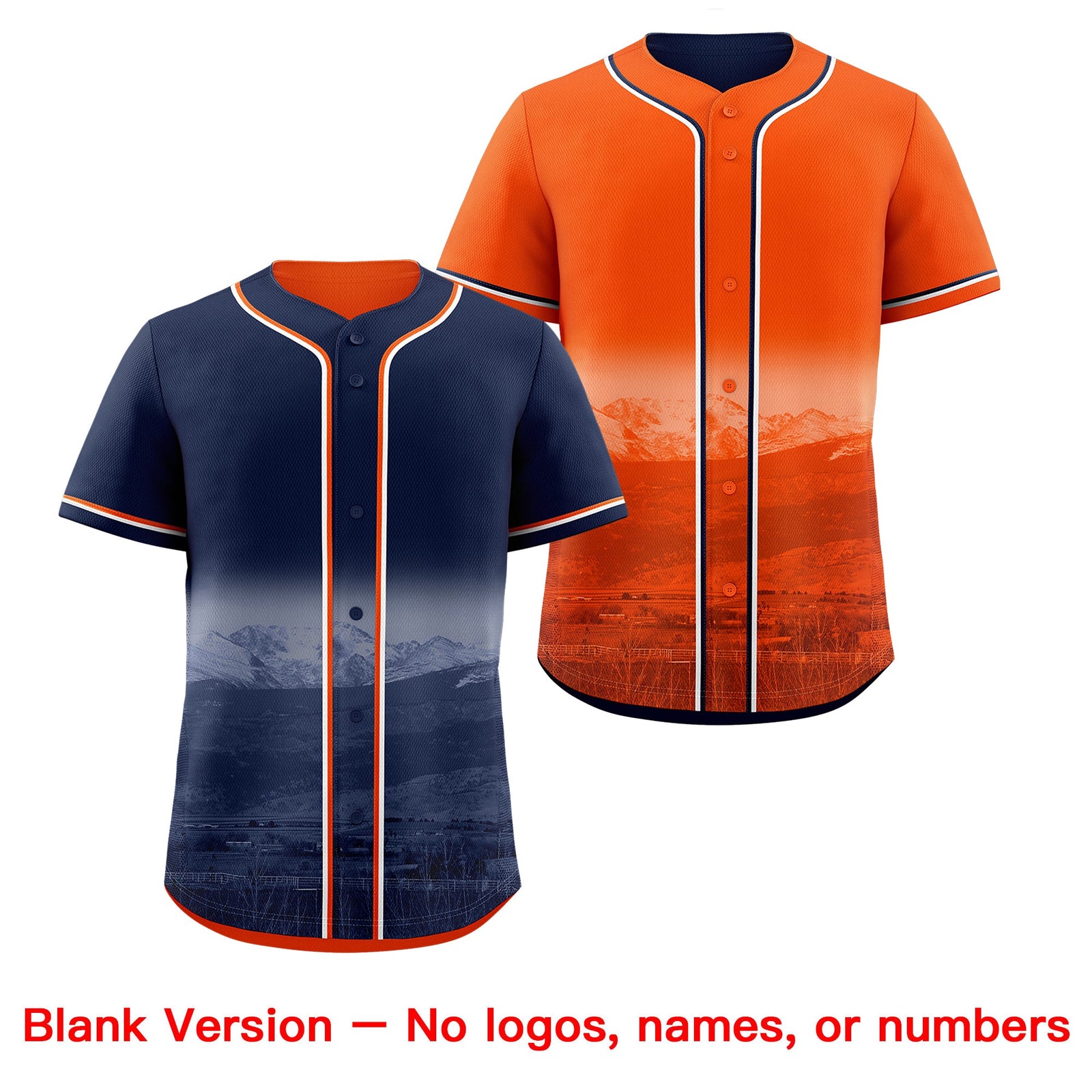 Custom Navy Orange Reversible City Edition Graffiti Pattern Wrinkle-Resistant Baseball Jersey| KXKSHOP