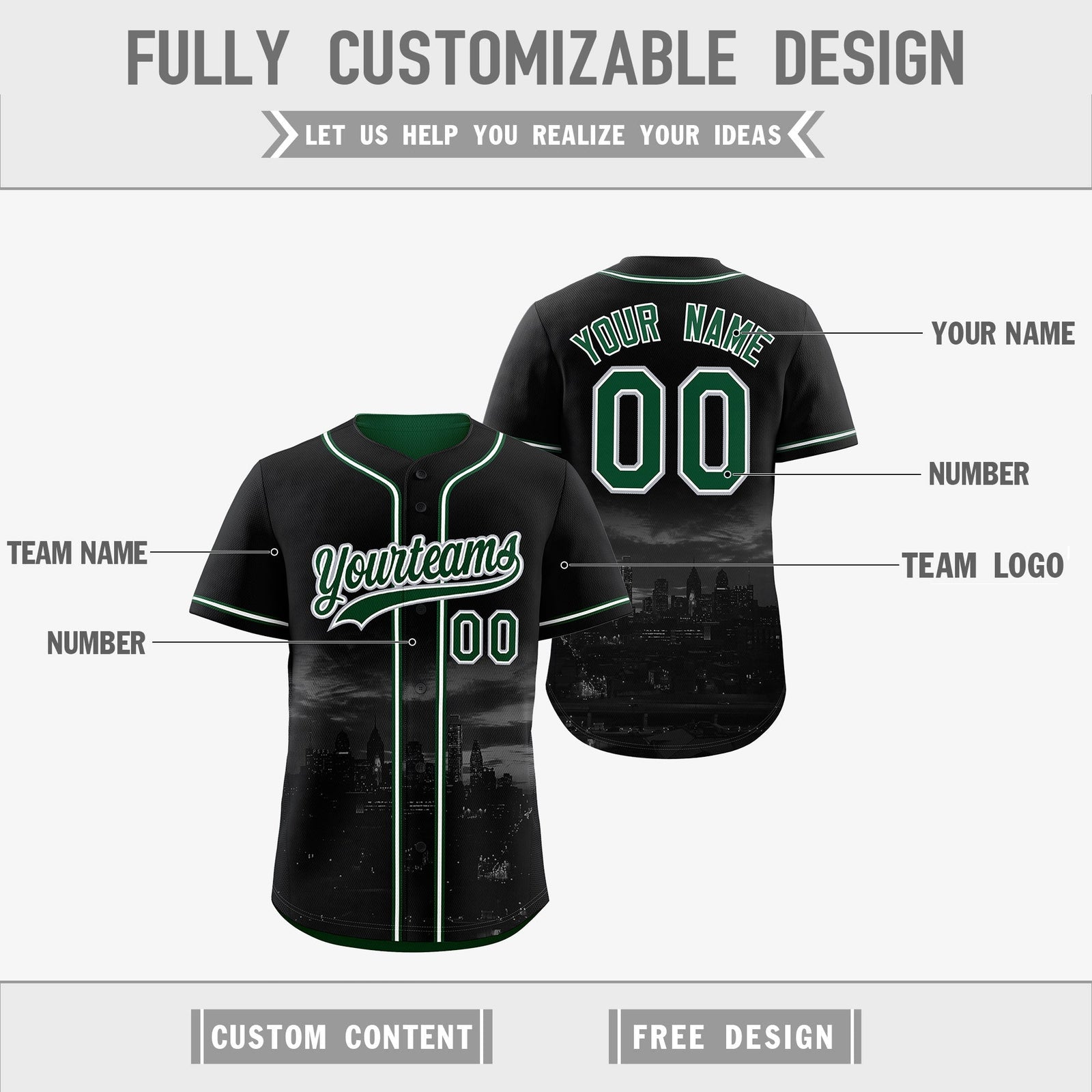 Custom Black Green Reversible City Edition Graffiti Pattern Breathable Baseball Jersey| KXKSHOP