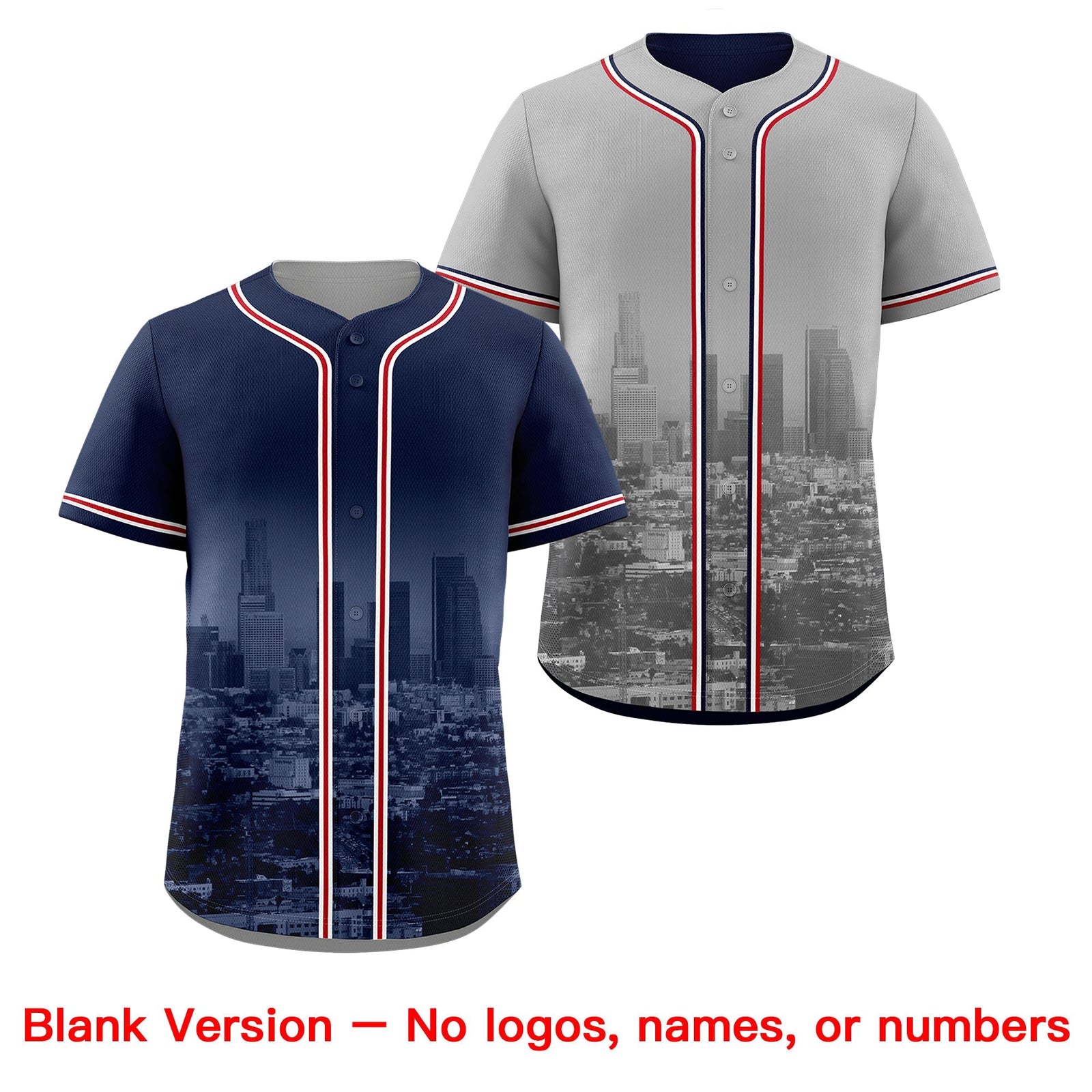 Custom Navy Red White Reversible City Edition Graffiti Pattern Wrinkle-Resistant Baseball Jersey| KXKSHOP