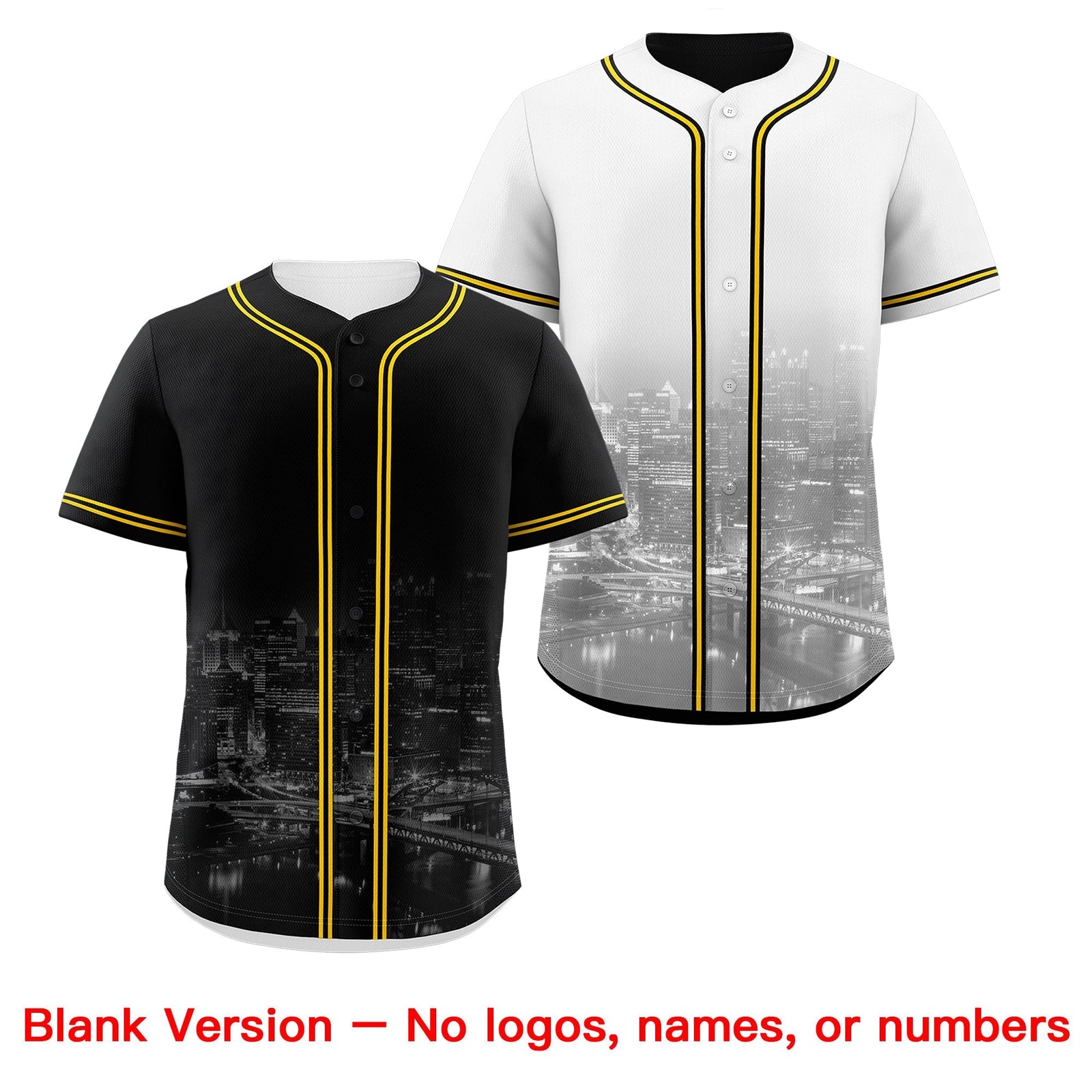 Custom Black White Reversible City Edition Graffiti Pattern Stretch Fabric Baseball Jersey| KXKSHOP