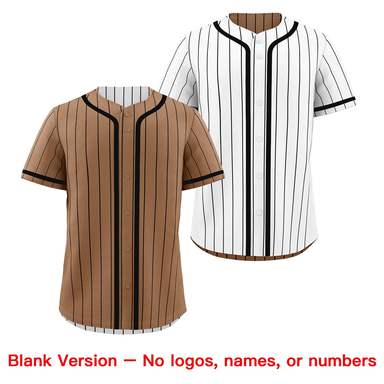 Custom White Black Reversible Stripe Fashion Lightweight Baseball Jersey| KXKSHOP