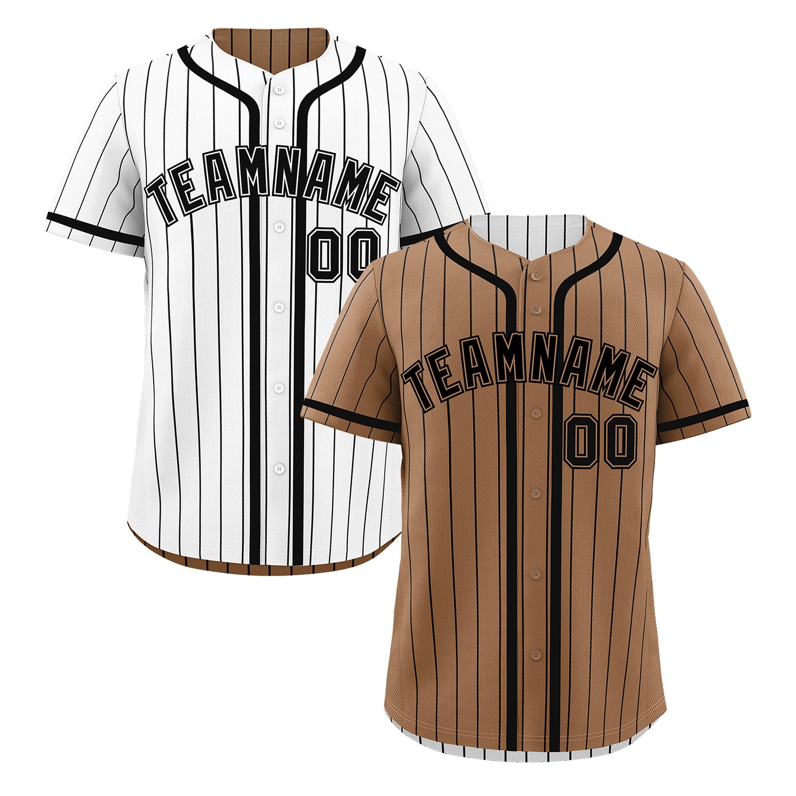 Custom White Black Reversible Stripe Fashion Lightweight Baseball Jersey| KXKSHOP