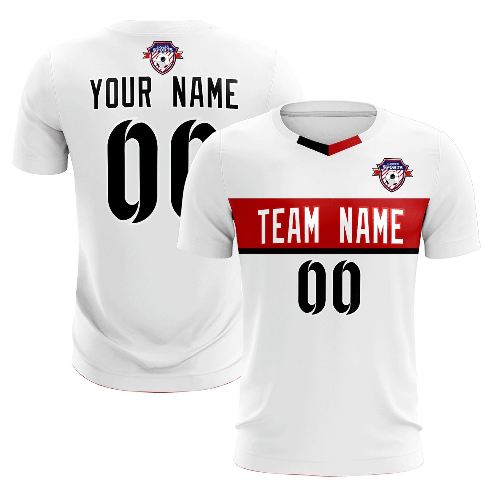 Custom White Classic Sports Sets Soccer Shirt Jersey