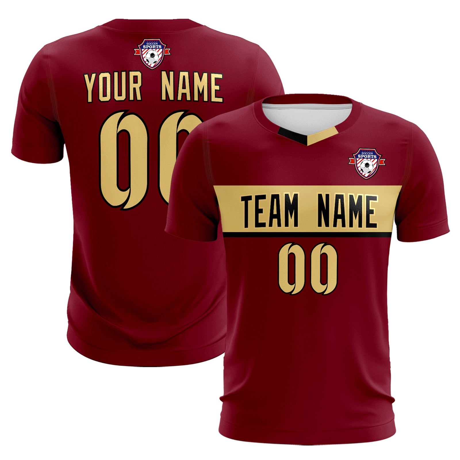 Custom Crimson Classic Sports Sets Soccer Shirt Jersey