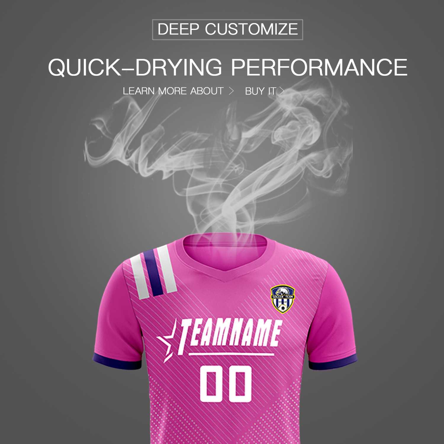 Custom Light Red Striped Sportswear Soccer Tops/Sets Jersey For Adults