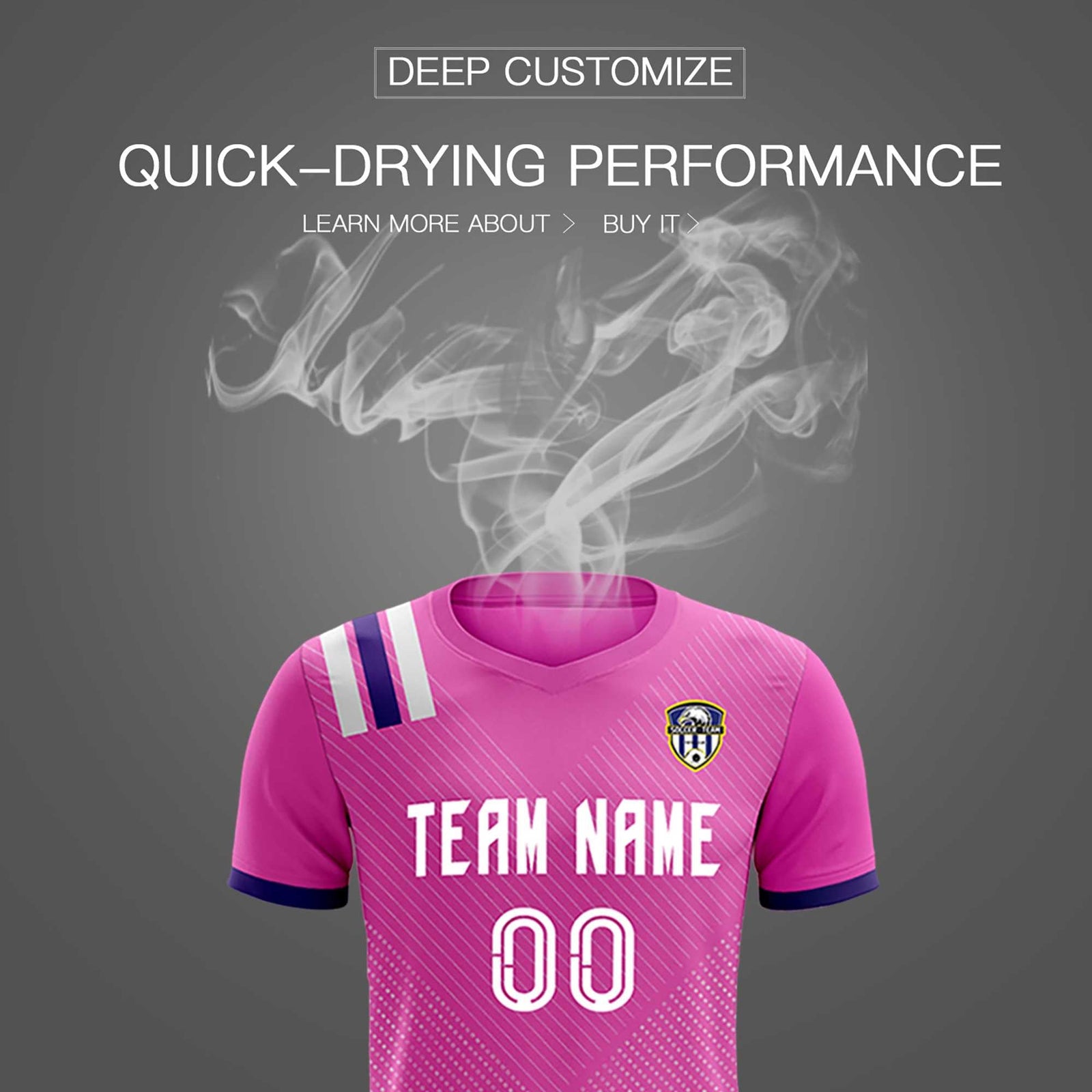 Custom Light Red Striped Sportswear Soccer Tops/Sets Jersey For Adults