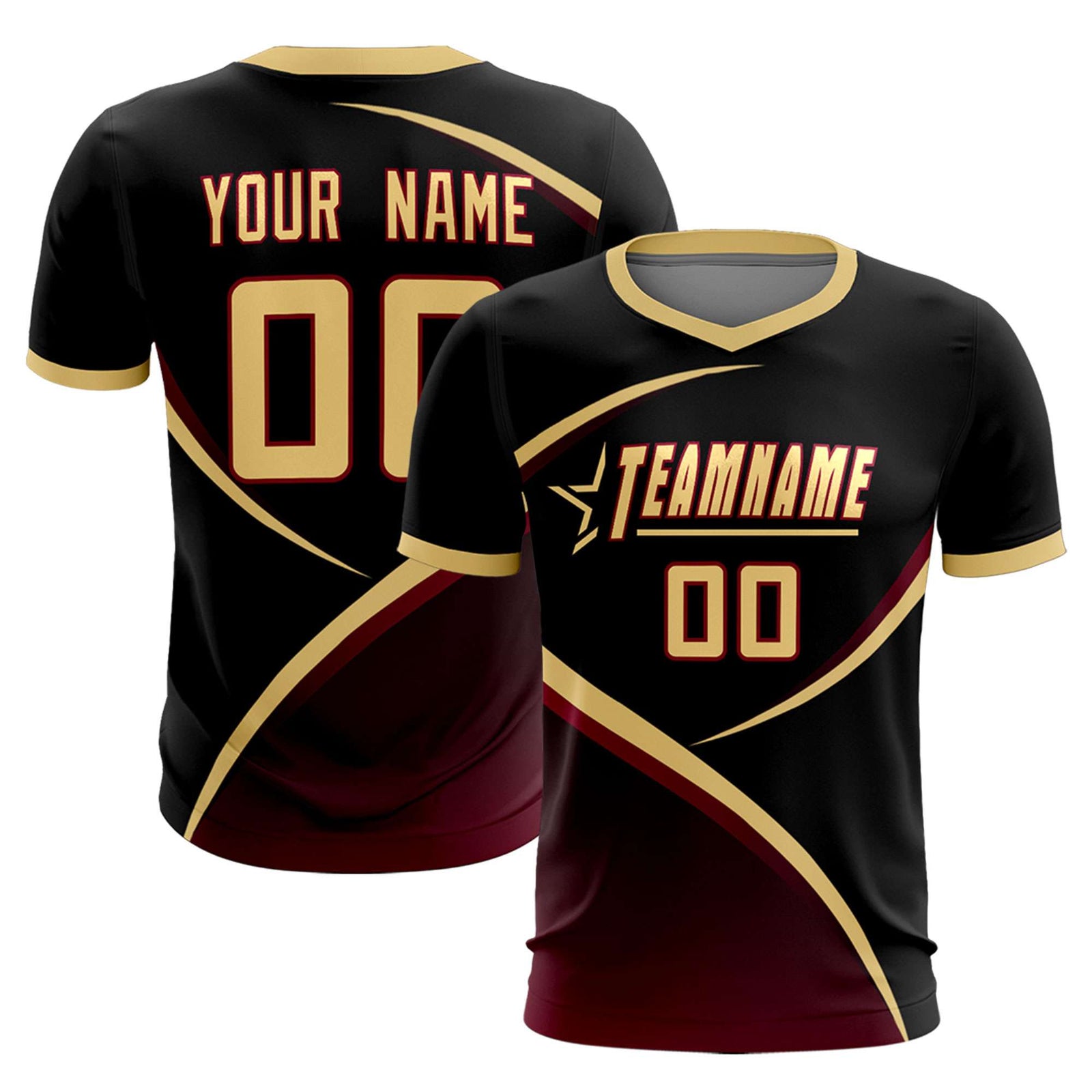 Custom Black Khaki Color Block Training Uniform For Men Soccer Sets Jersey