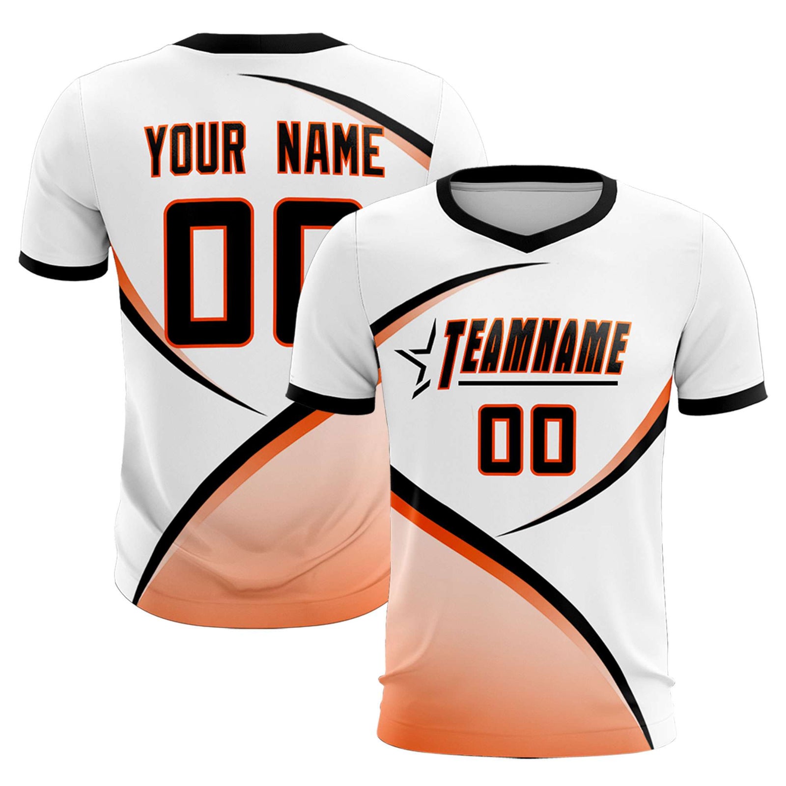 Custom White Black Color Block Training Uniform For Men Soccer Sets Jersey