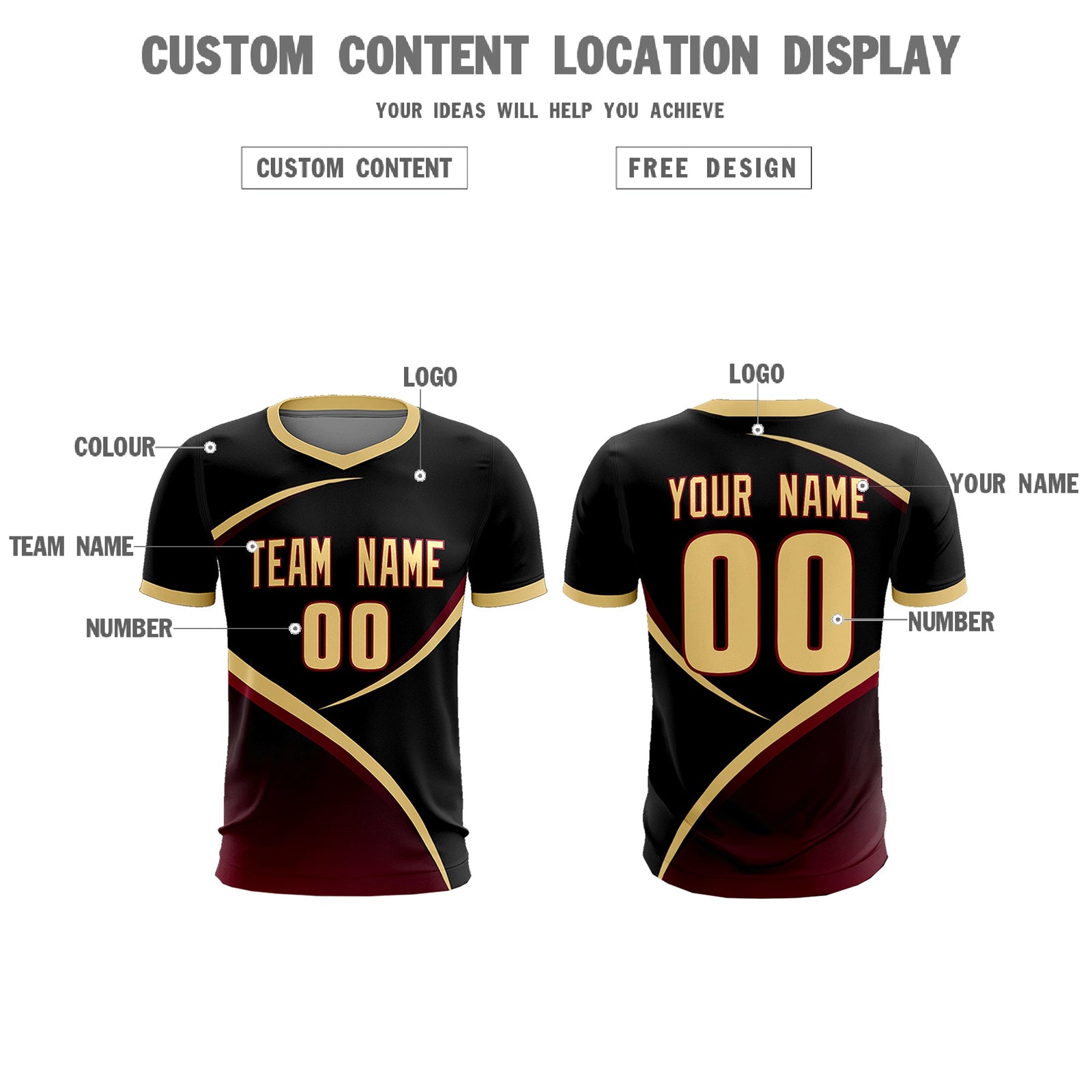 Custom Black Khaki Color Block Training Uniform For Men Soccer Sets Jersey