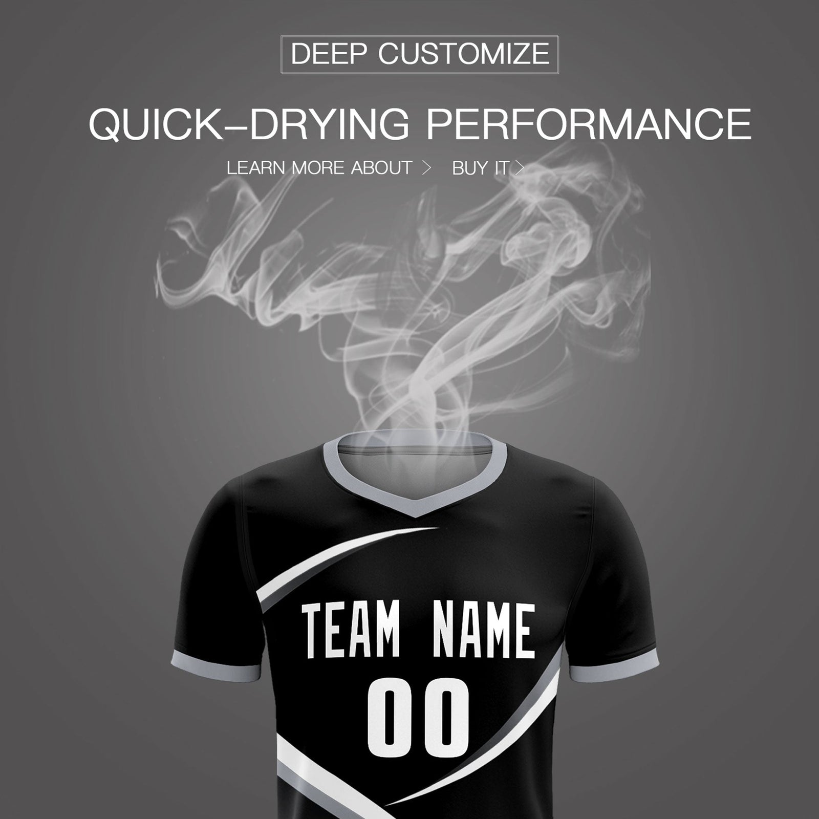 Custom Black Gray Color Block Training Uniform For Men Soccer Sets Jersey