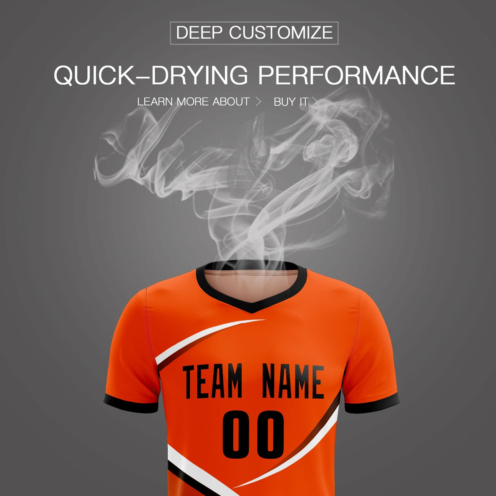 Custom Orange Black Color Block Training Uniform For Men Soccer Sets Jersey