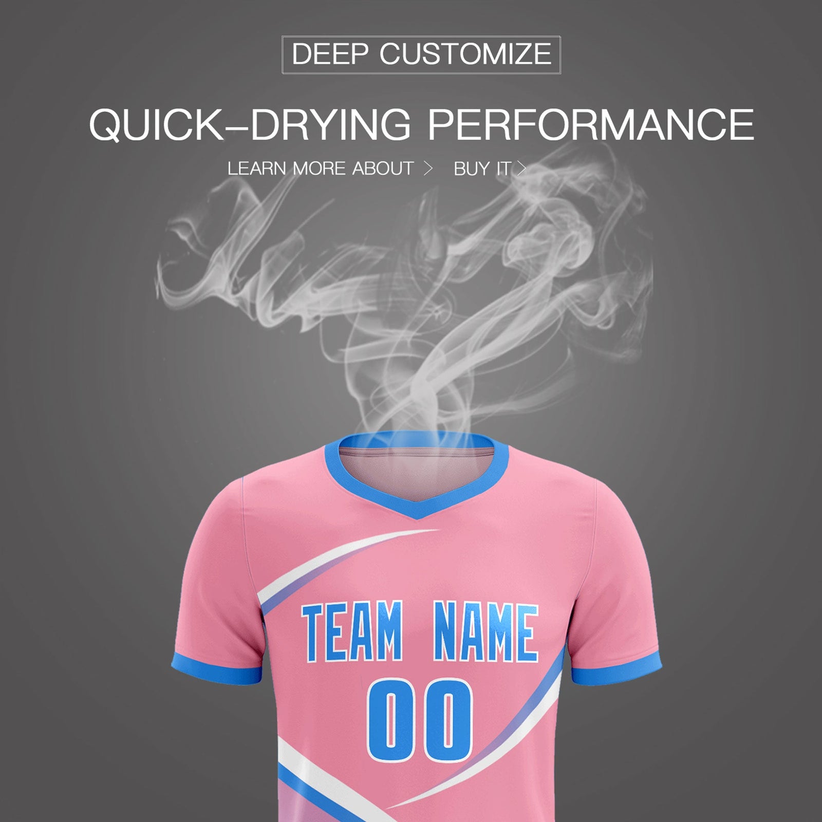 Custom Light Pink Powder Blue Color Block Training Uniform For Men Soccer Sets Jersey
