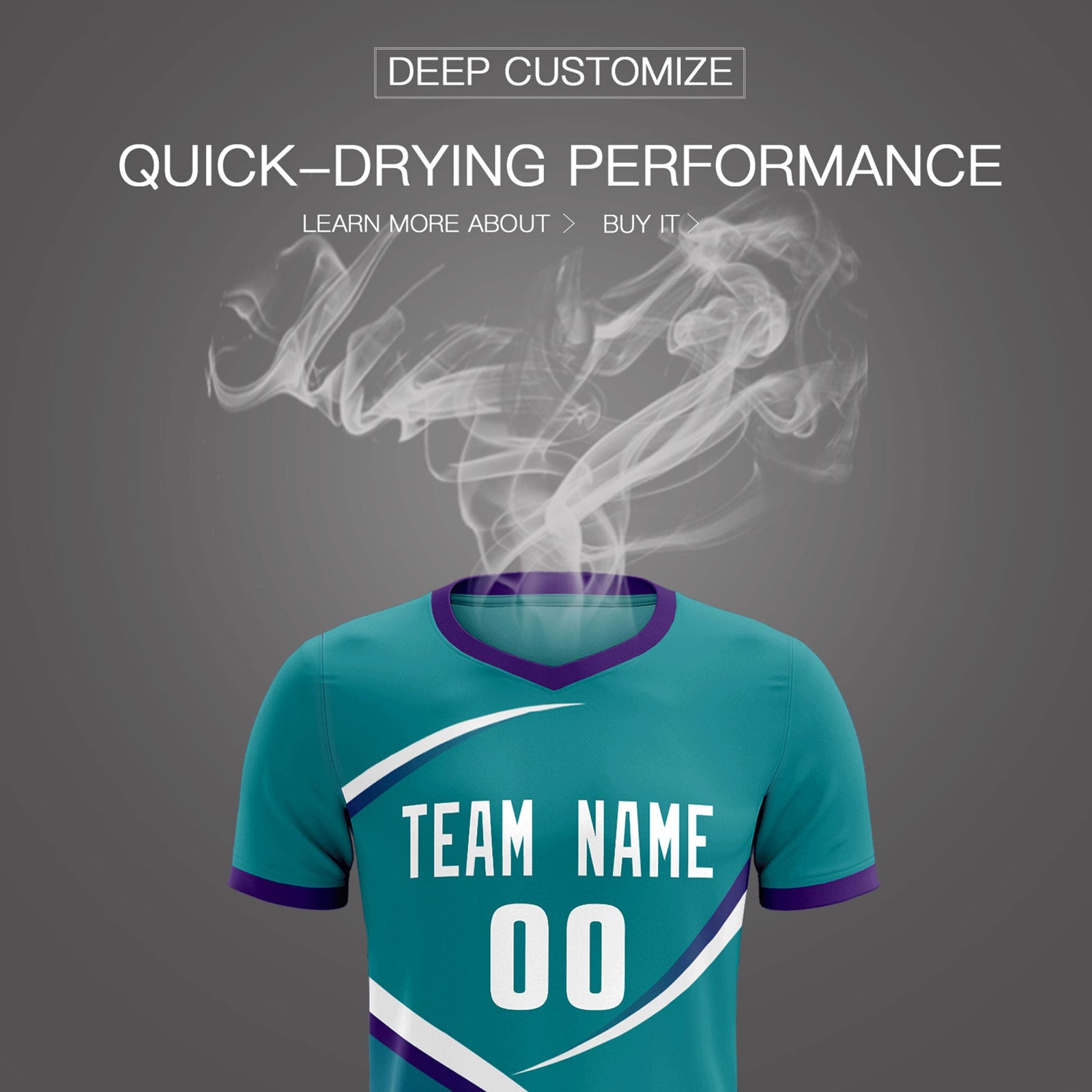 Custom Aqua Purple Color Block Training Uniform For Men Soccer Sets Jersey