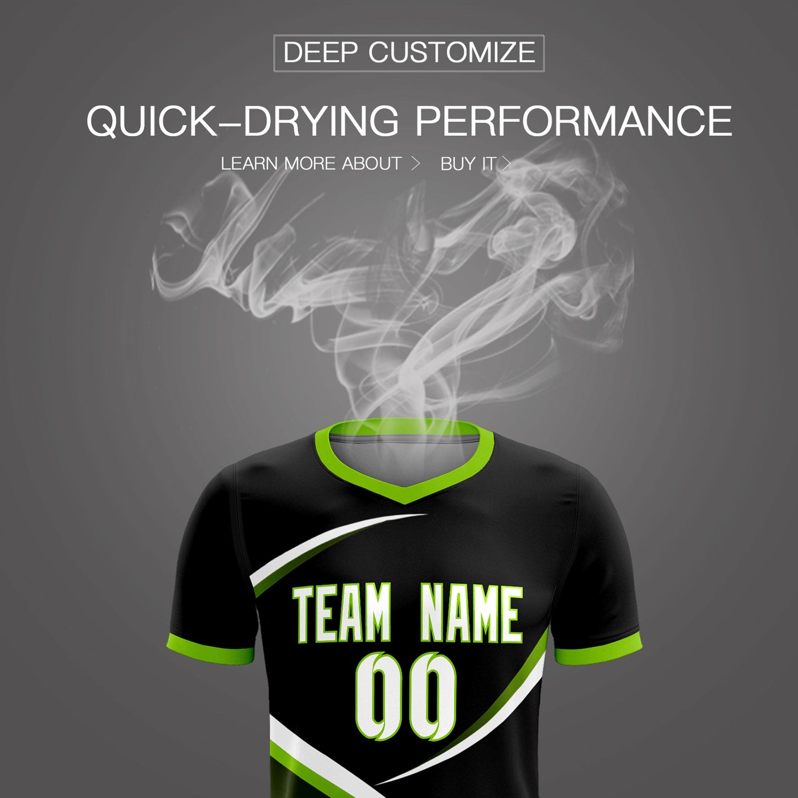 Custom Black Neon Green Color Block Training Uniform For Men Soccer Sets Jersey
