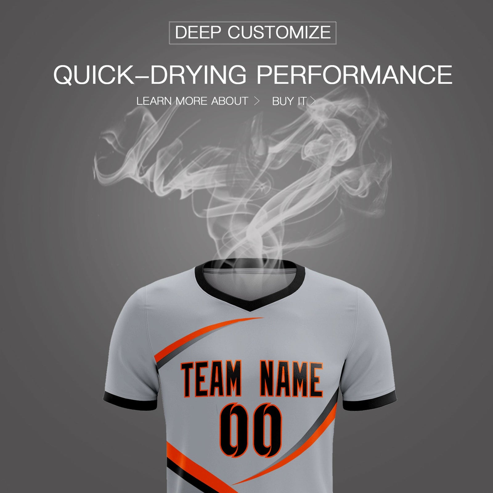 Custom Gray Black Color Block Training Uniform For Men Soccer Sets Jersey