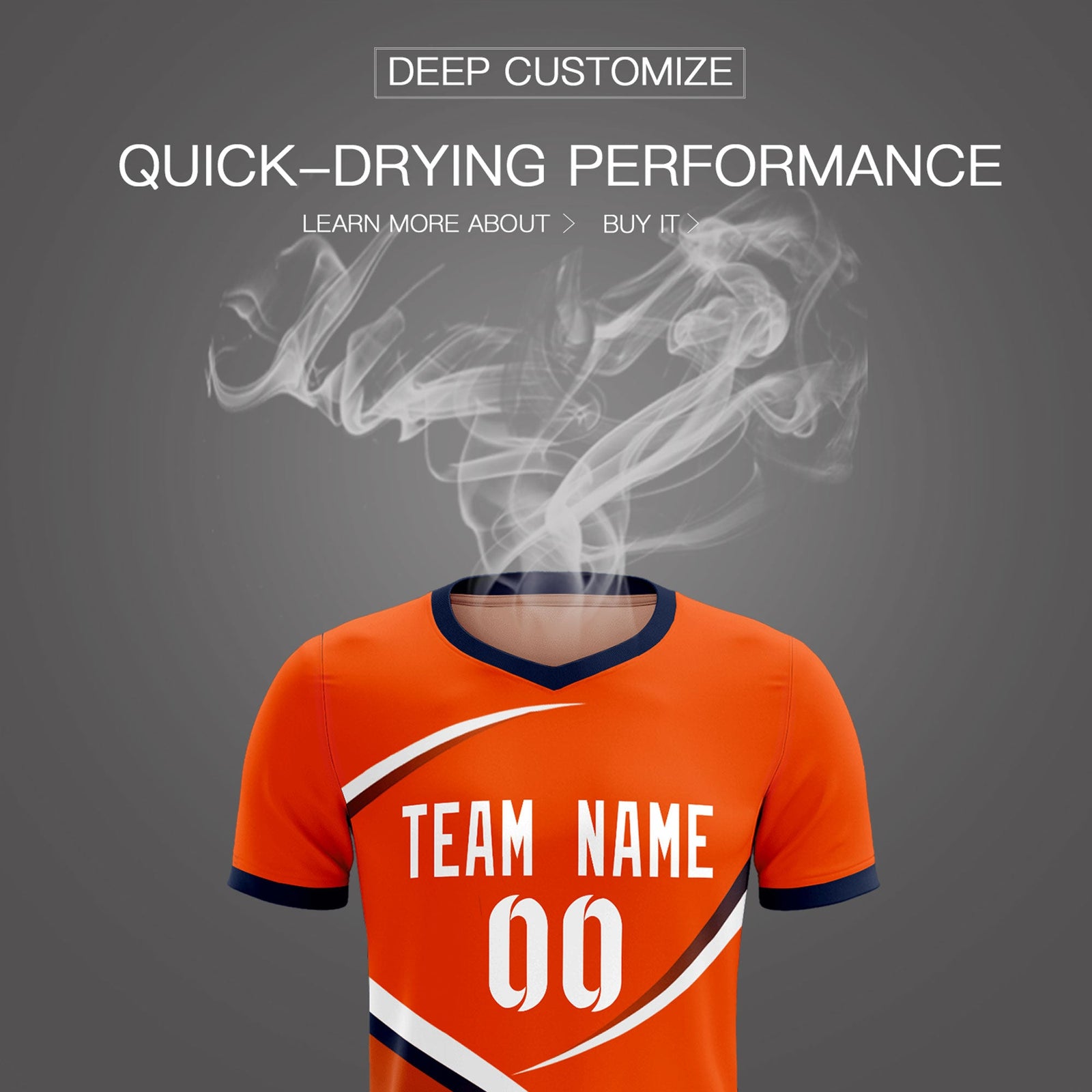 Custom Orange Navy Color Block Training Uniform For Men Soccer Sets Jersey