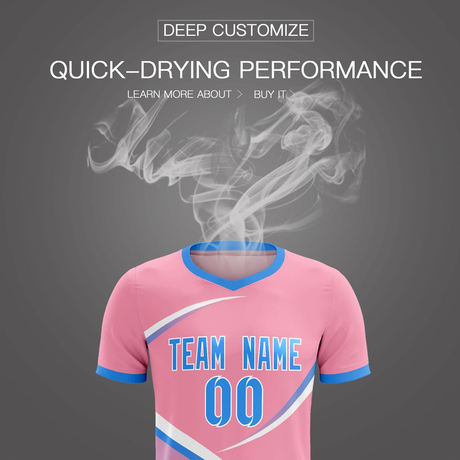 Custom Light Pink Powder Blue Color Block Training Uniform For Men Soccer Sets Jersey