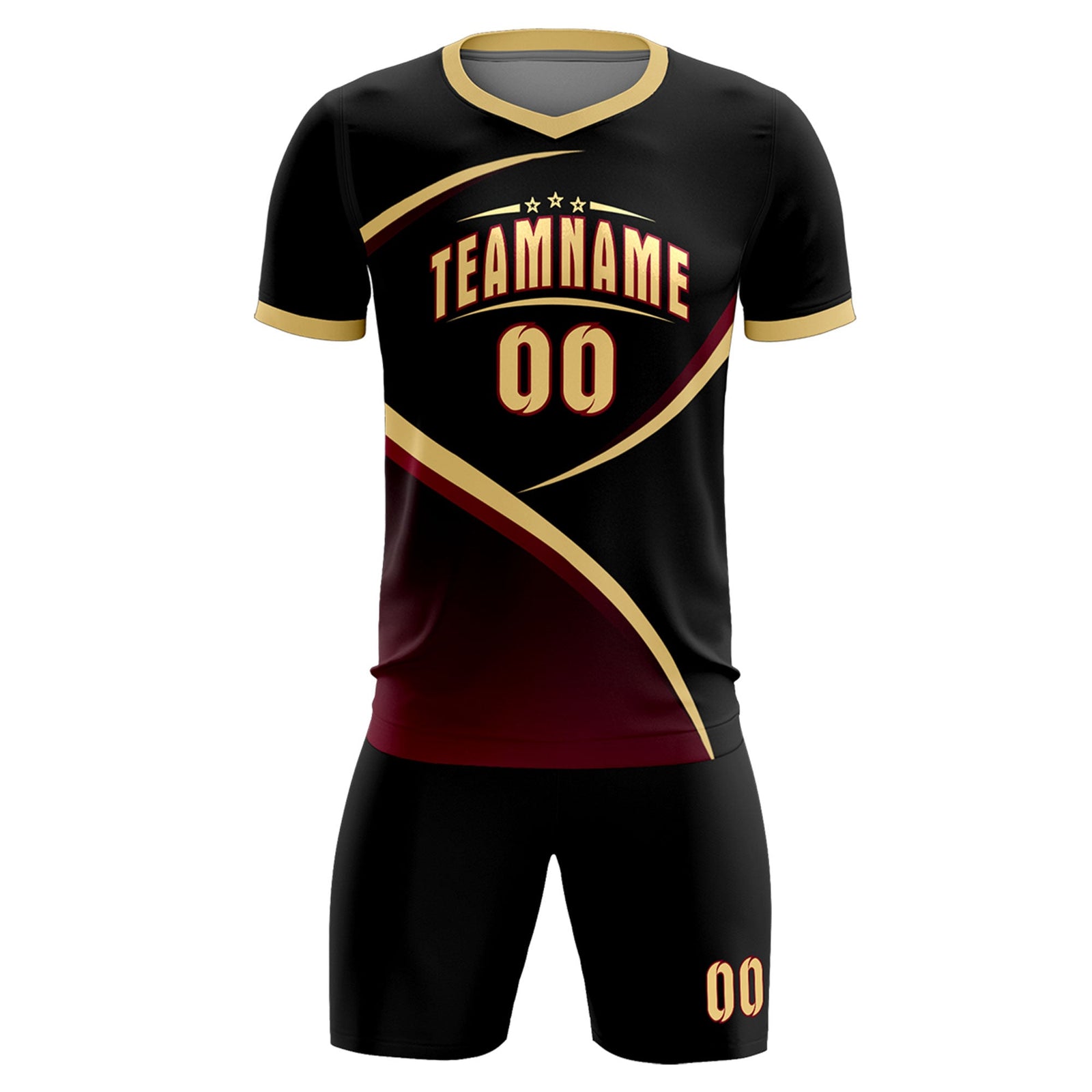Custom Black Khaki Color Block Training Uniform For Men Soccer Sets Jersey