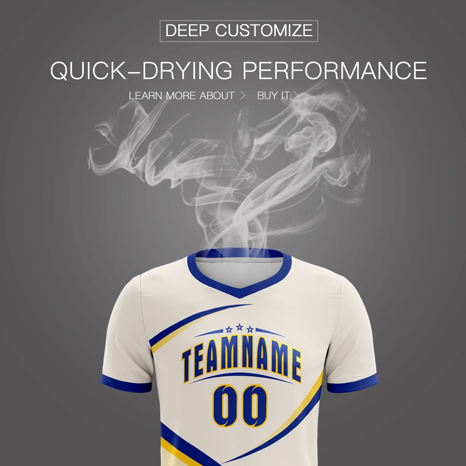 Custom Cream Royal Color Block Training Uniform For Men Soccer Sets Jersey