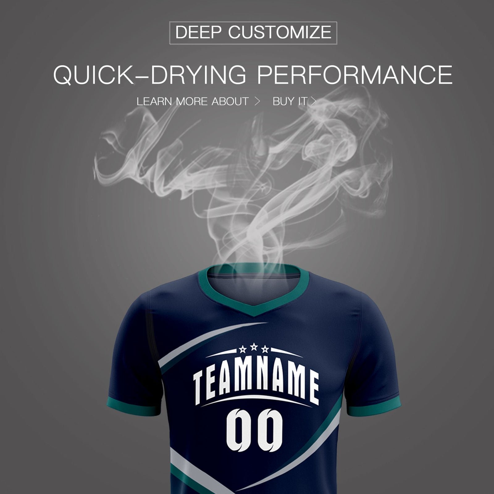 Custom Navy Aqua Color Block Training Uniform For Men Soccer Sets Jersey