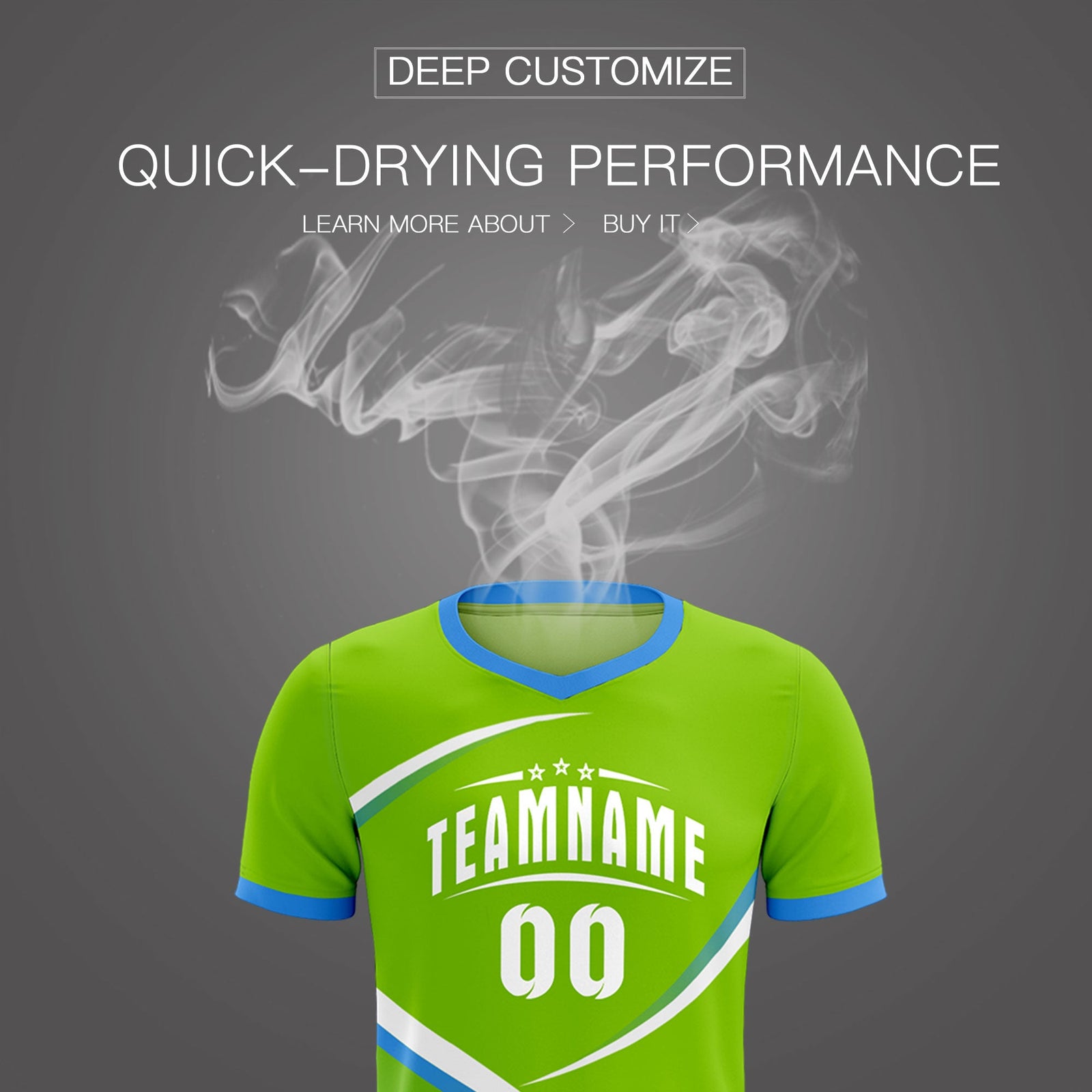 Custom Neon Green Powder Blue Color Block Training Uniform For Men Soccer Sets Jersey