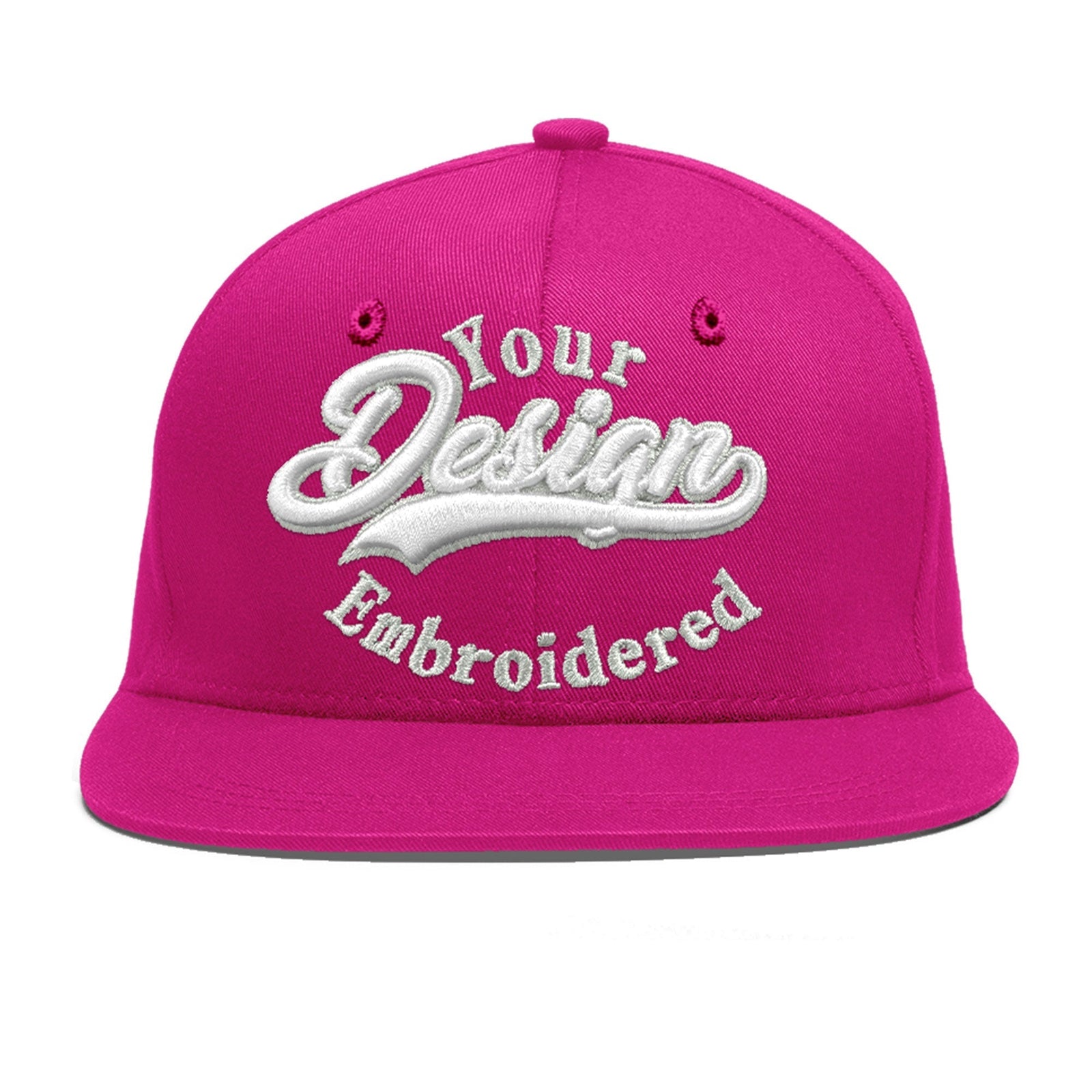 Custom Rose Red 3D Puff Embroidery Flat Embroidery Casual Sport Baseball Cap