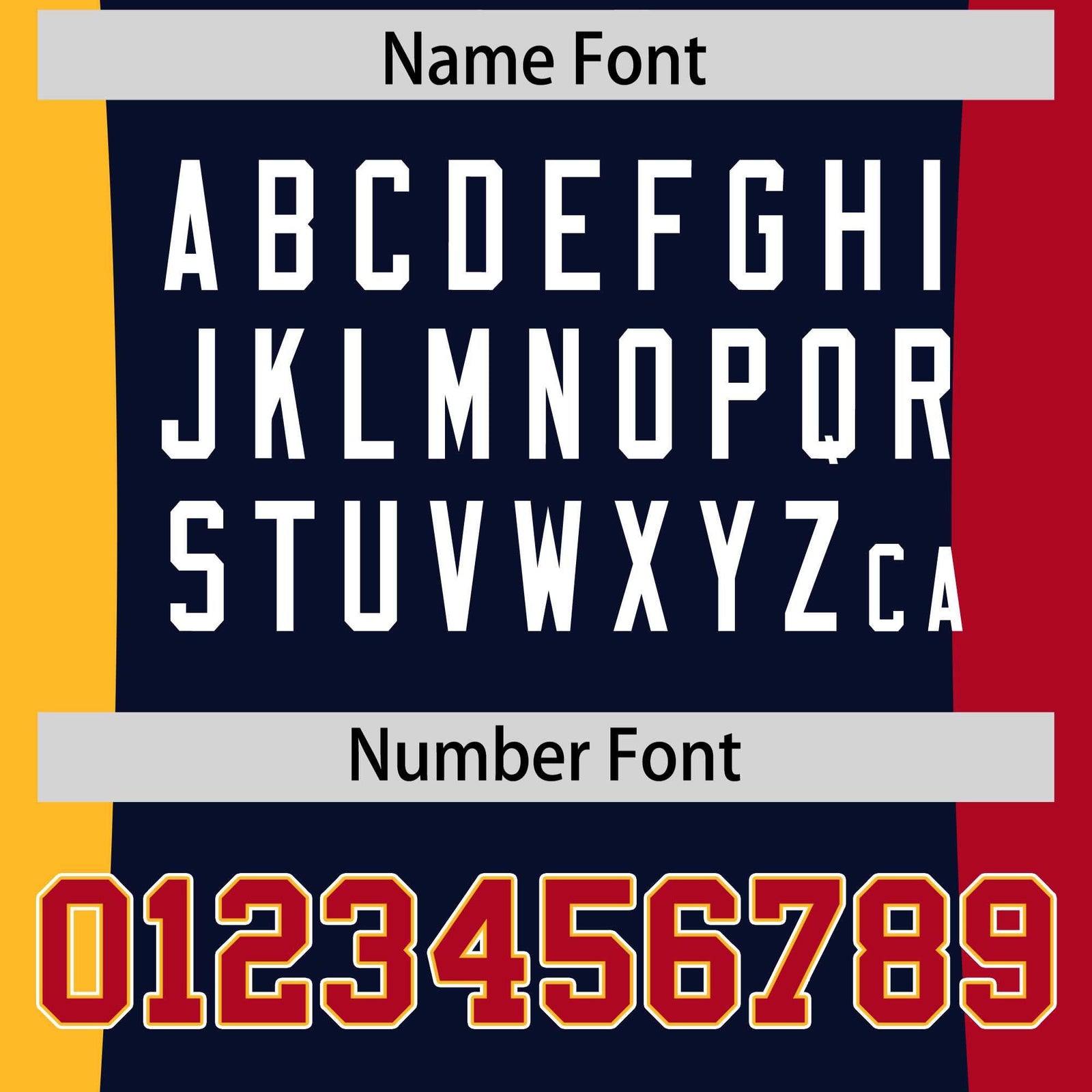 Custom Navy Yellow Red Personalization Varsity Full-Snap Three Color Blocks Letterman Jacket