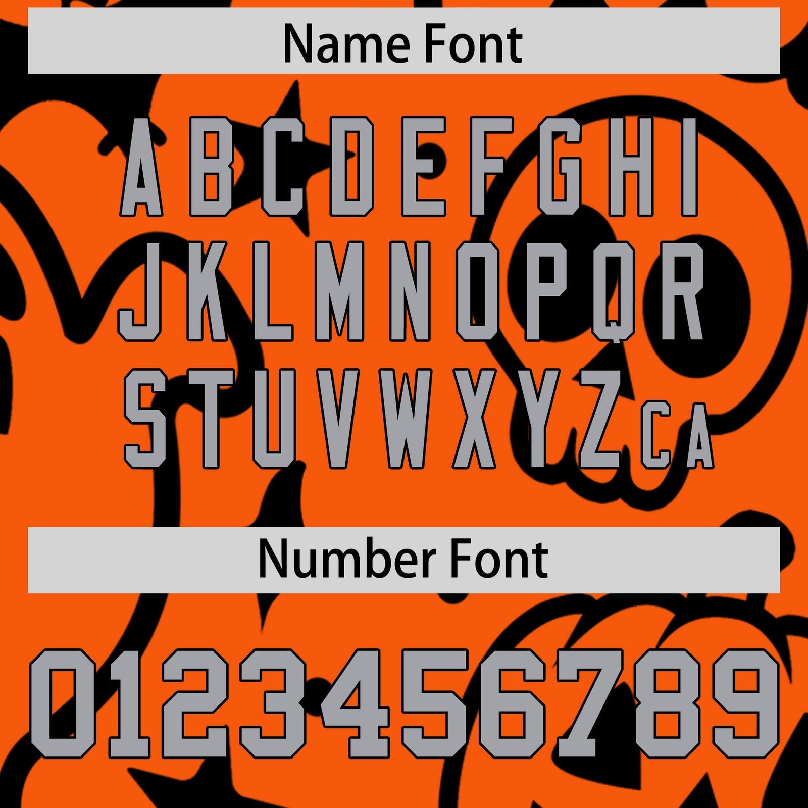 Custom Black Orange Gray Bats Pumpkins Ghost Patterns Halloween Letterman Jacket | Custom Letterman Jacket,Add Name and Numbern,Sublimation Printed & Stitched,Perfect for Parties | KXKSHOP