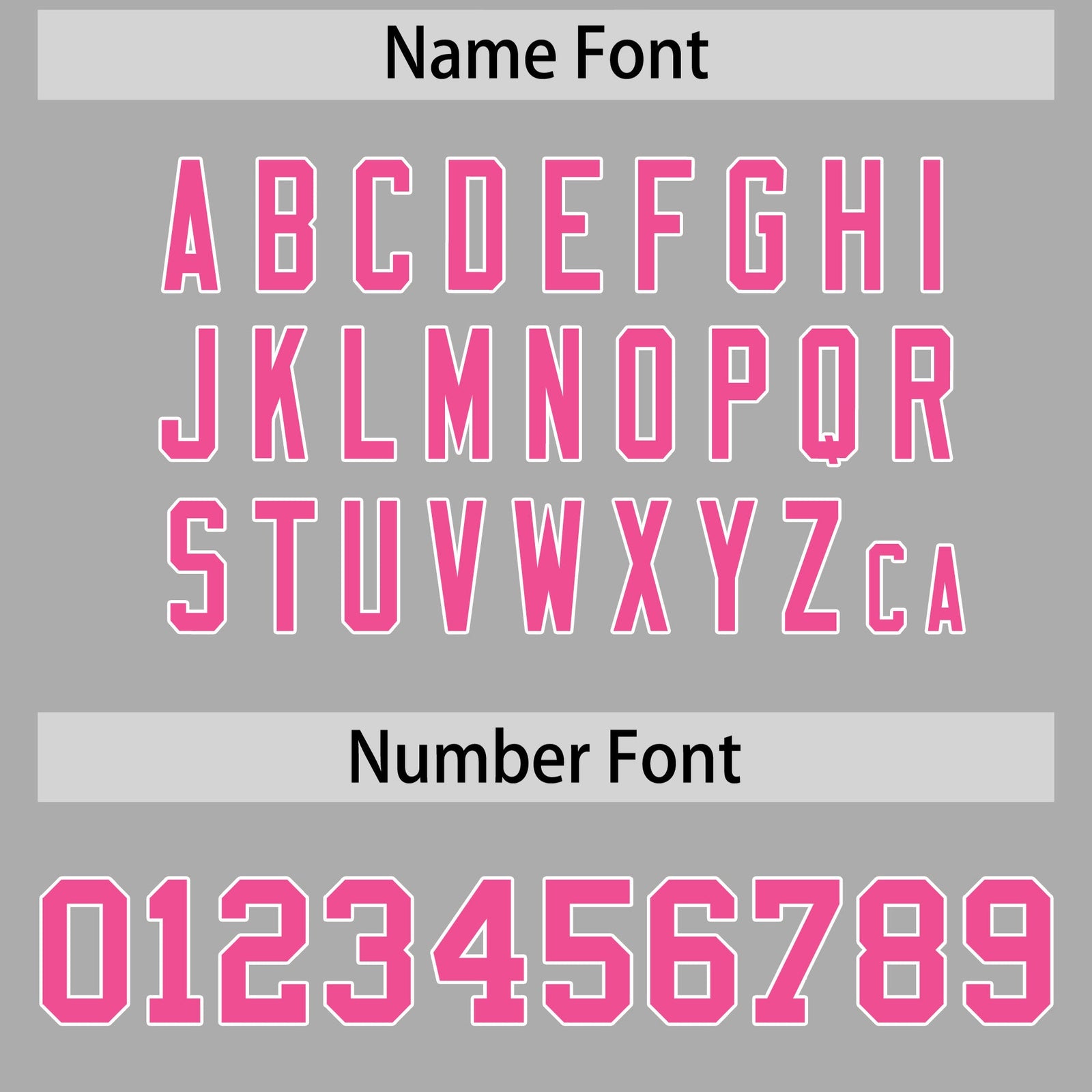 Custom coach jacket name and number font options - Style 4 | KXKSHOP