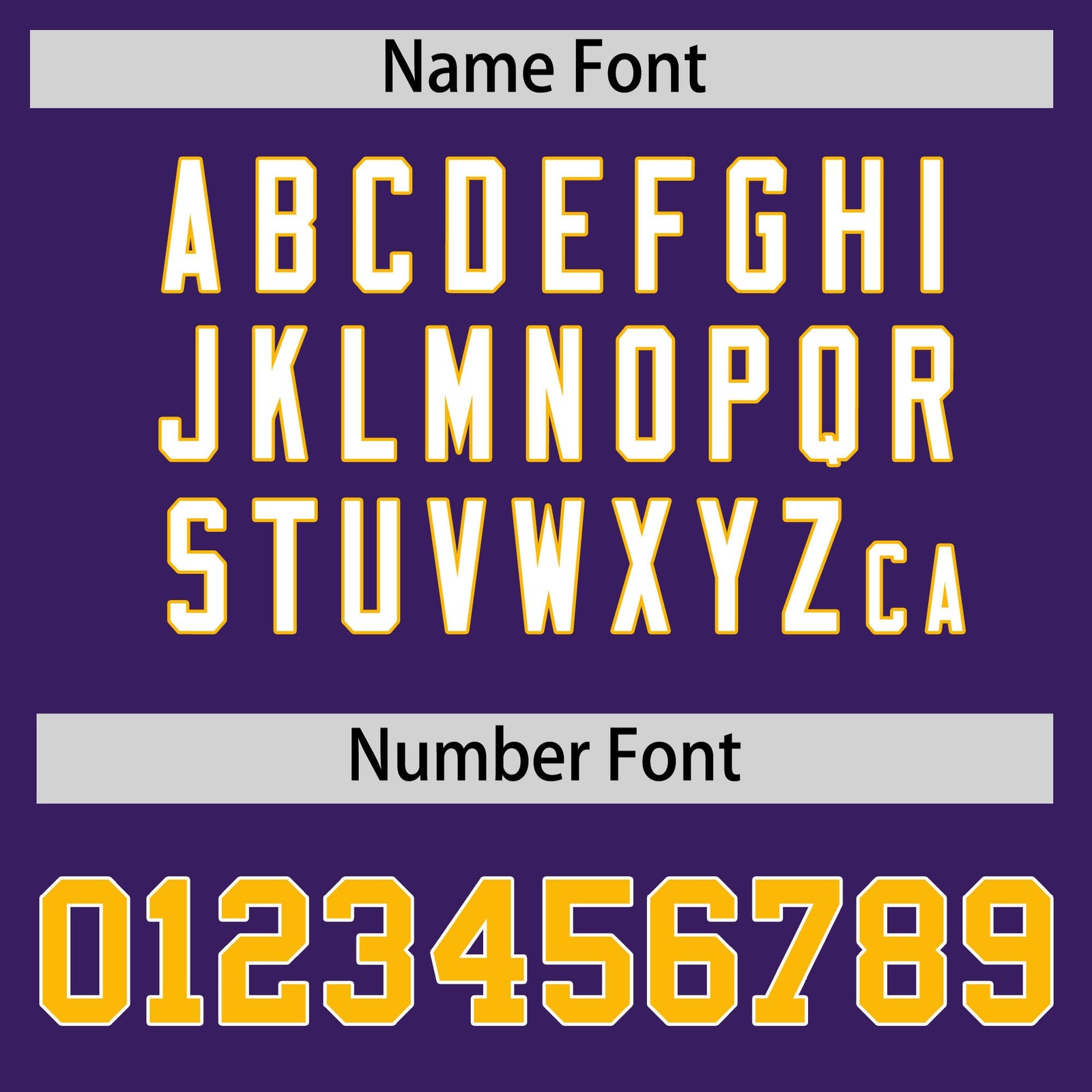 Custom coach jacket name and number font options - Style 2 | KXKSHOP