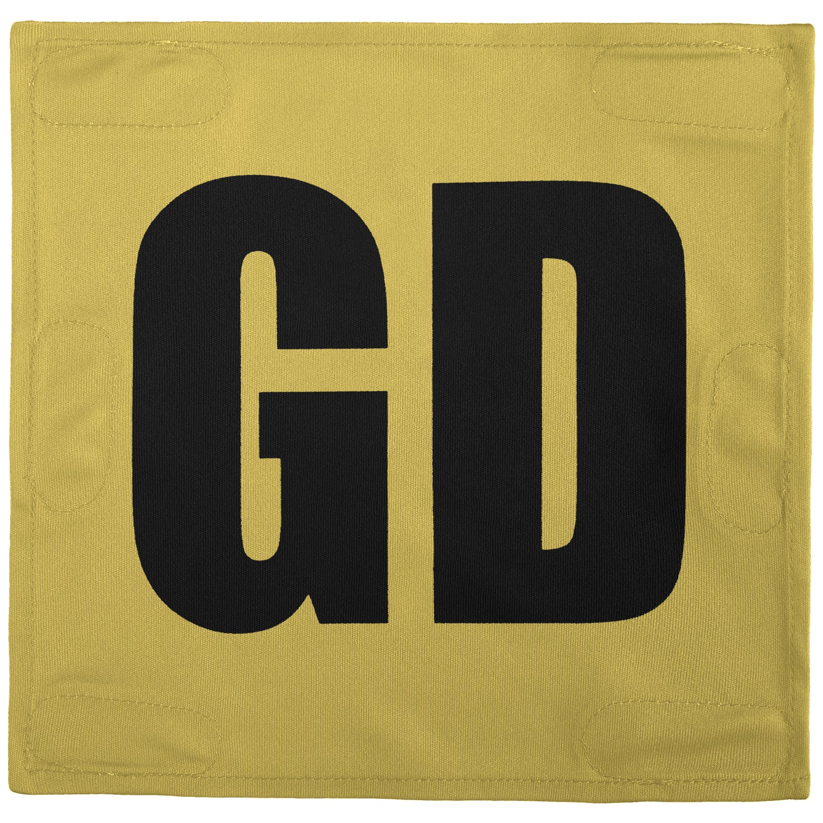 Netball Velcro Patches Set Old Gold & Black