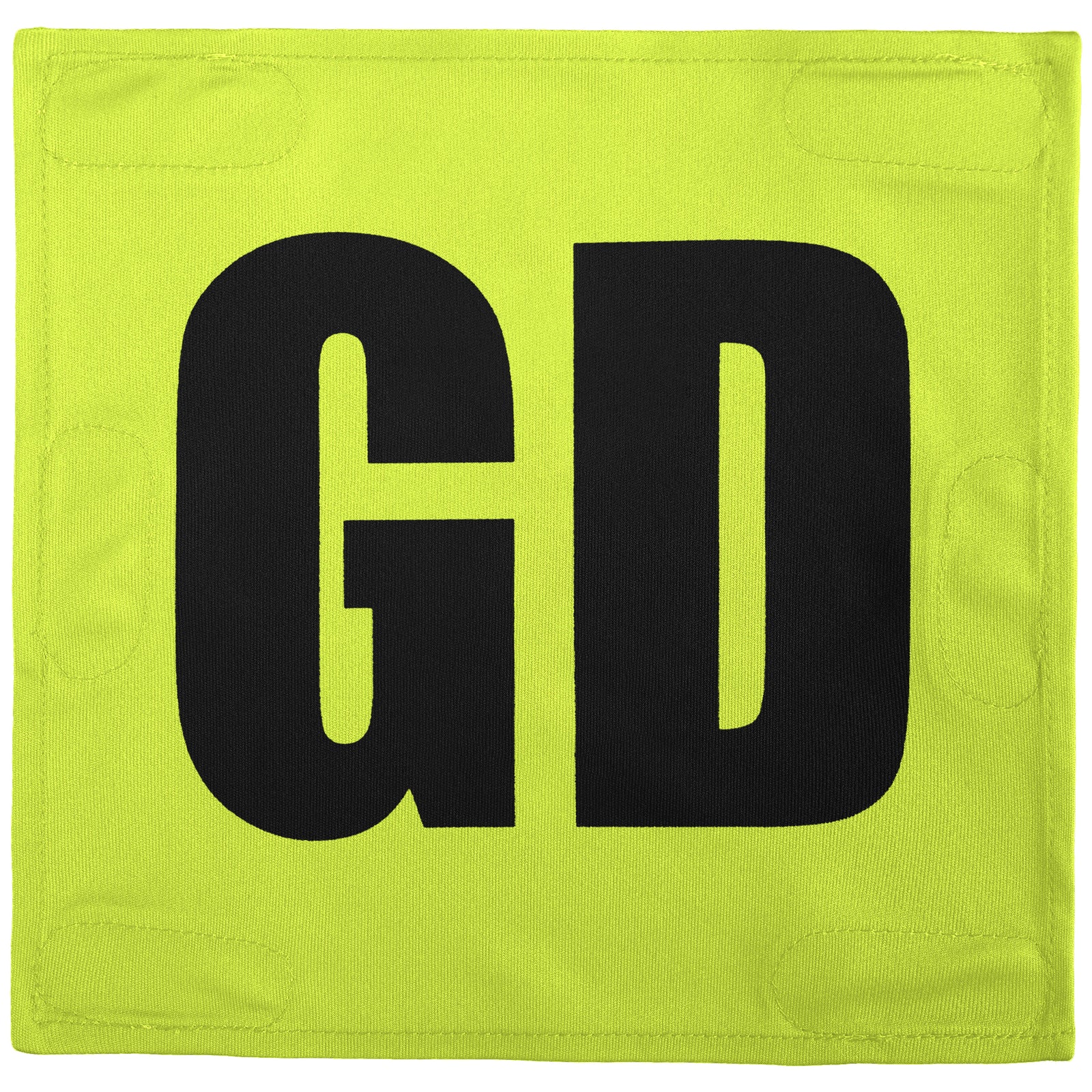 Netball Velcro Patches Set Fluorescent Green & Black