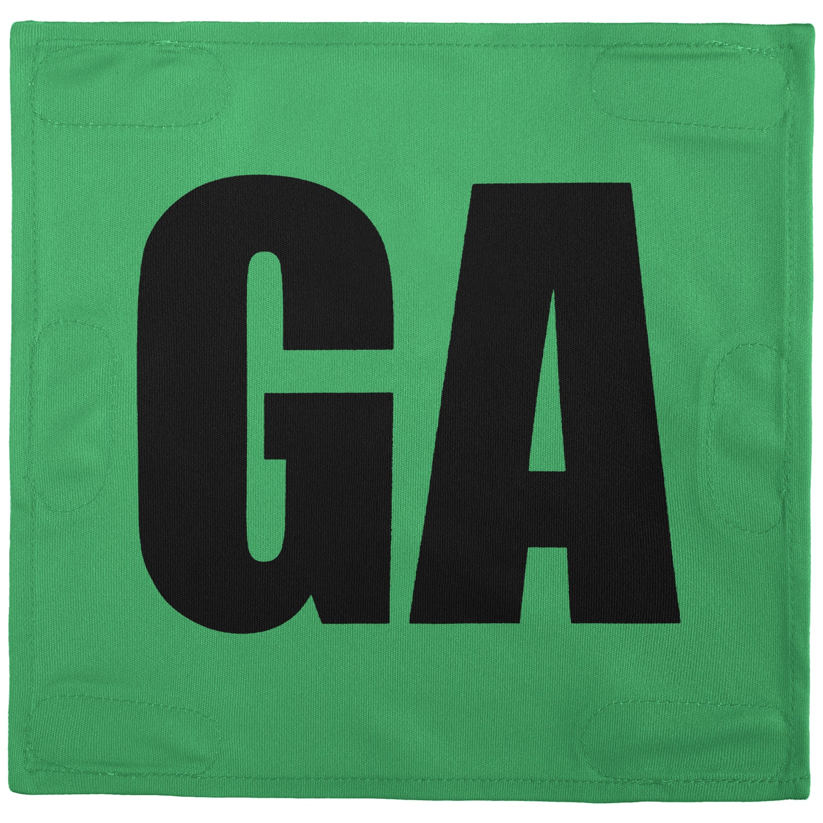 Netball Velcro Patches Set Neon Green & Black