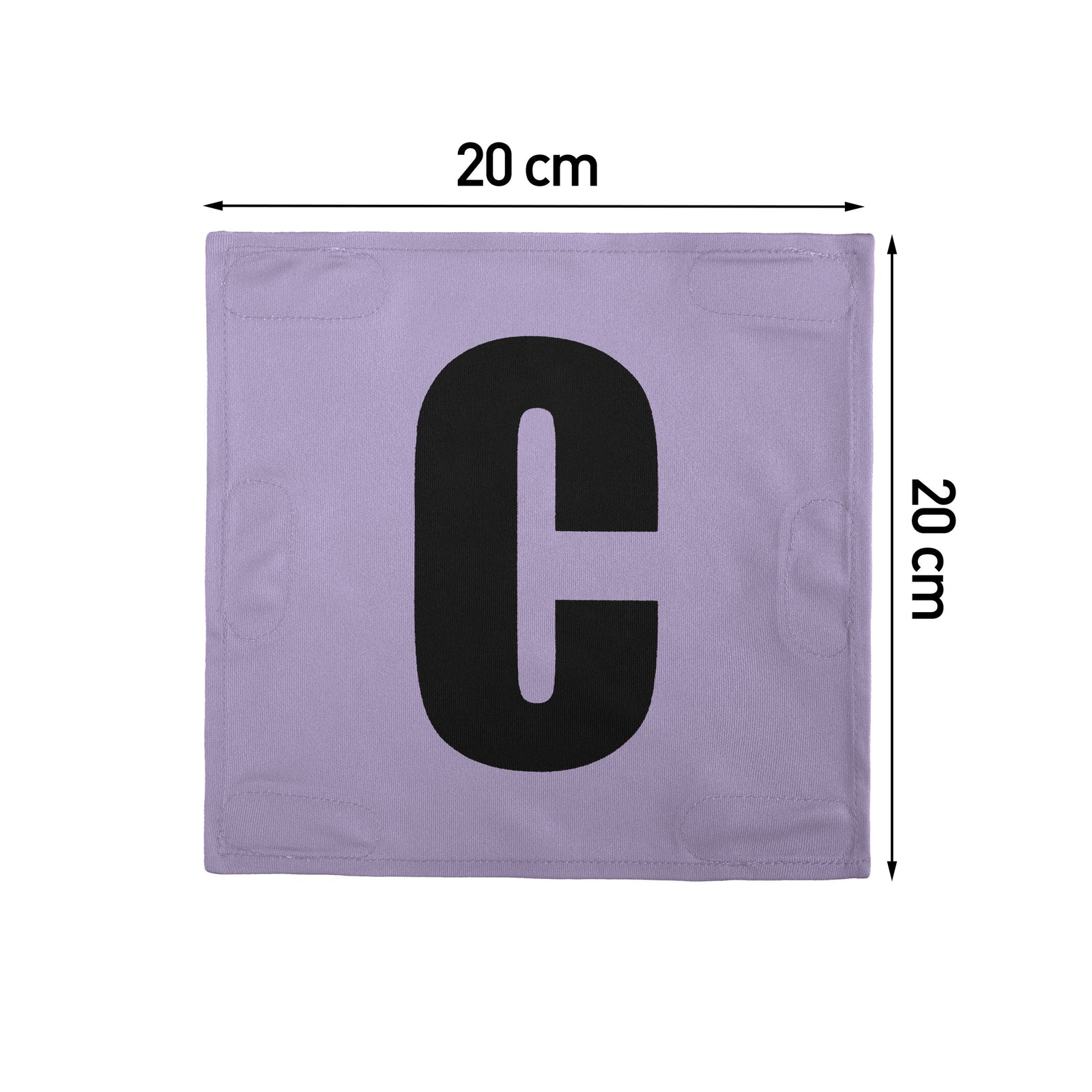 Netball Velcro Patches Set Light Purple & Black