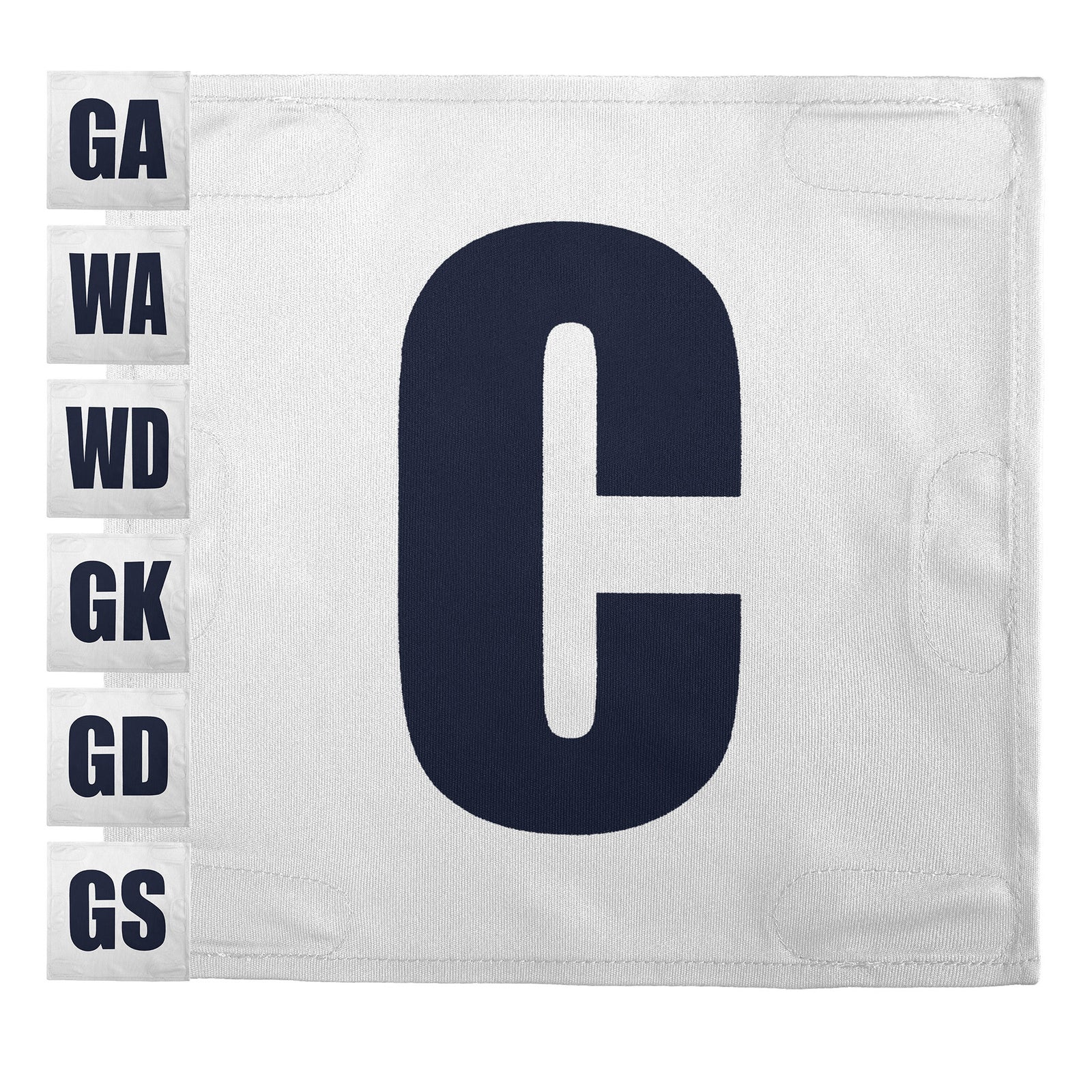 Netball Velcro Patches Set White & Navy