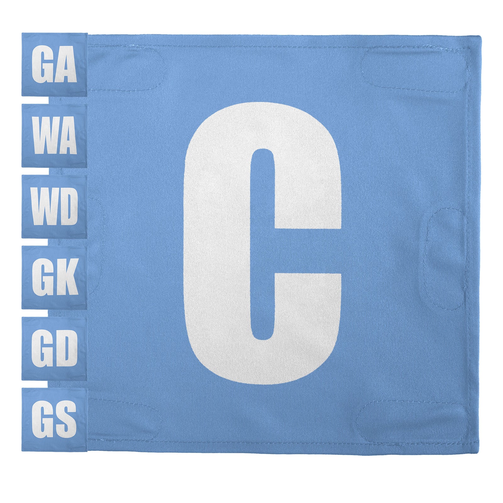 Netball Velcro Patches Set Light Blue & White