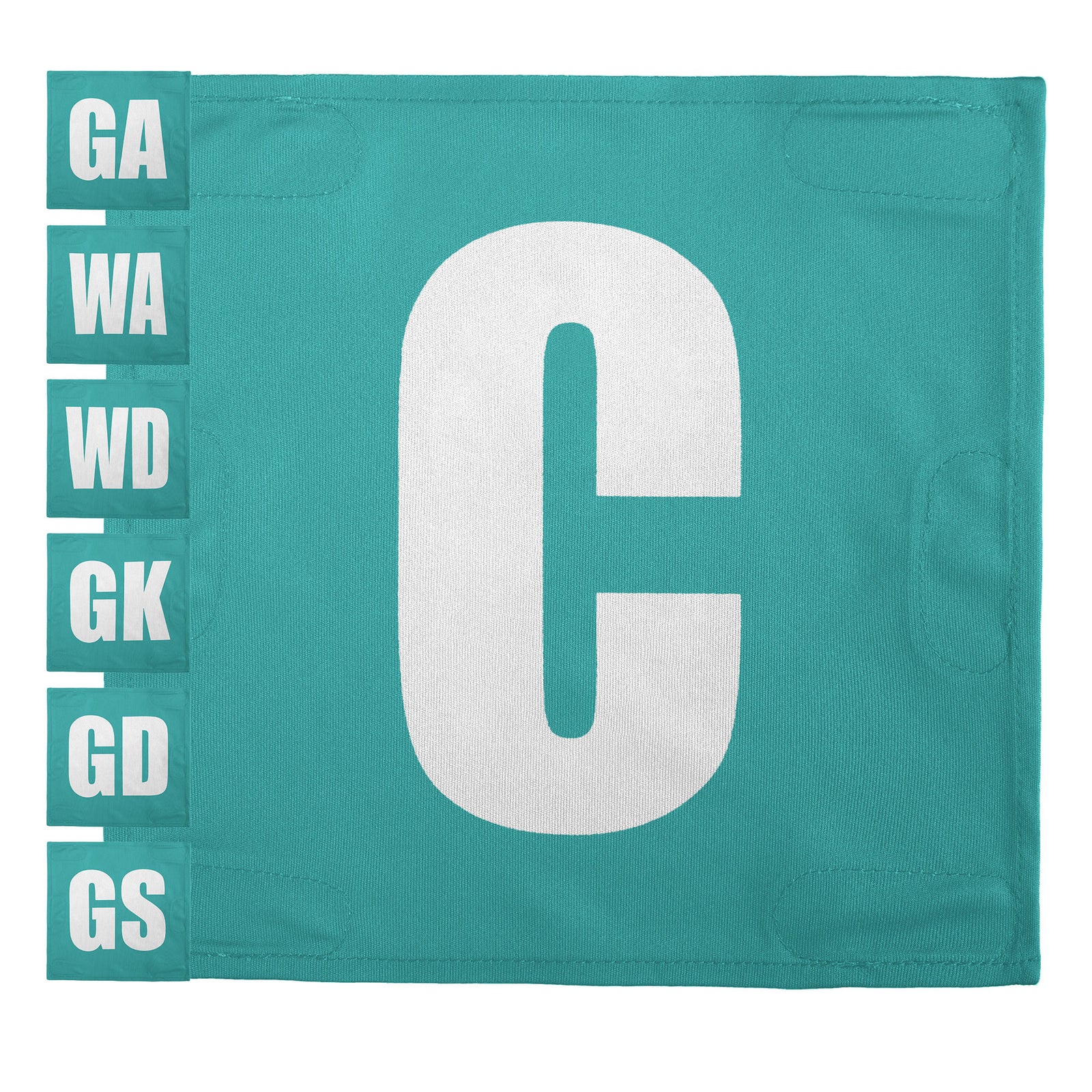 Netball Velcro Patches Set Teal & White