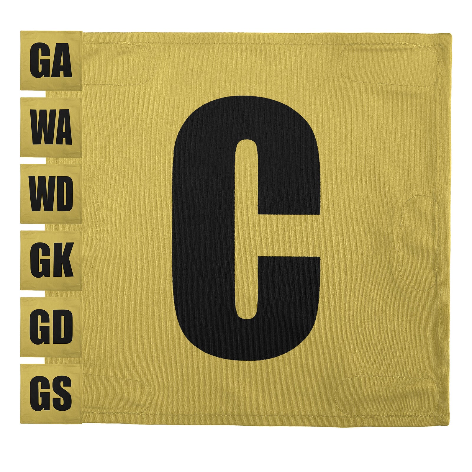 Netball Velcro Patches Set Old Gold & Black